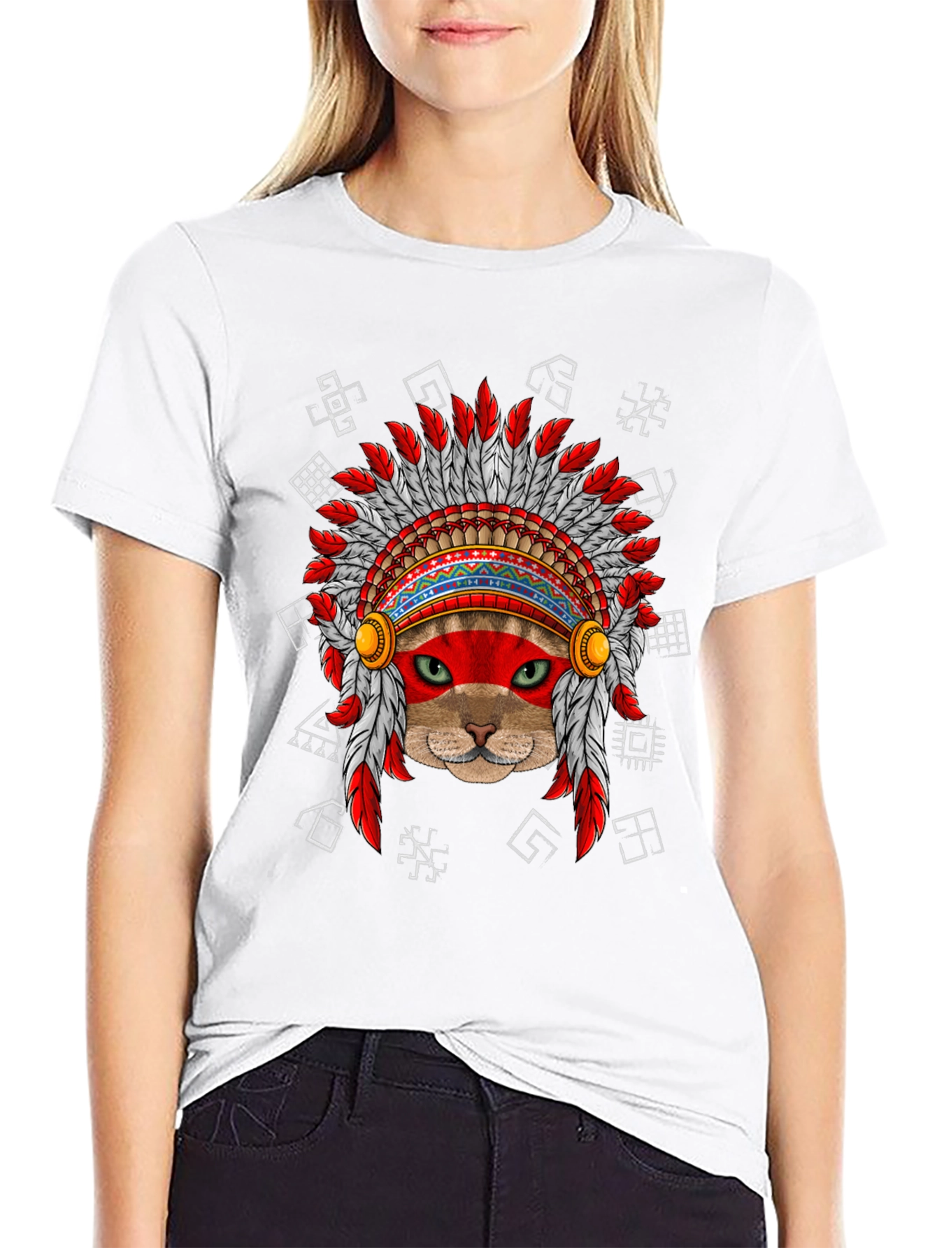 Native American Cat T-Shirt