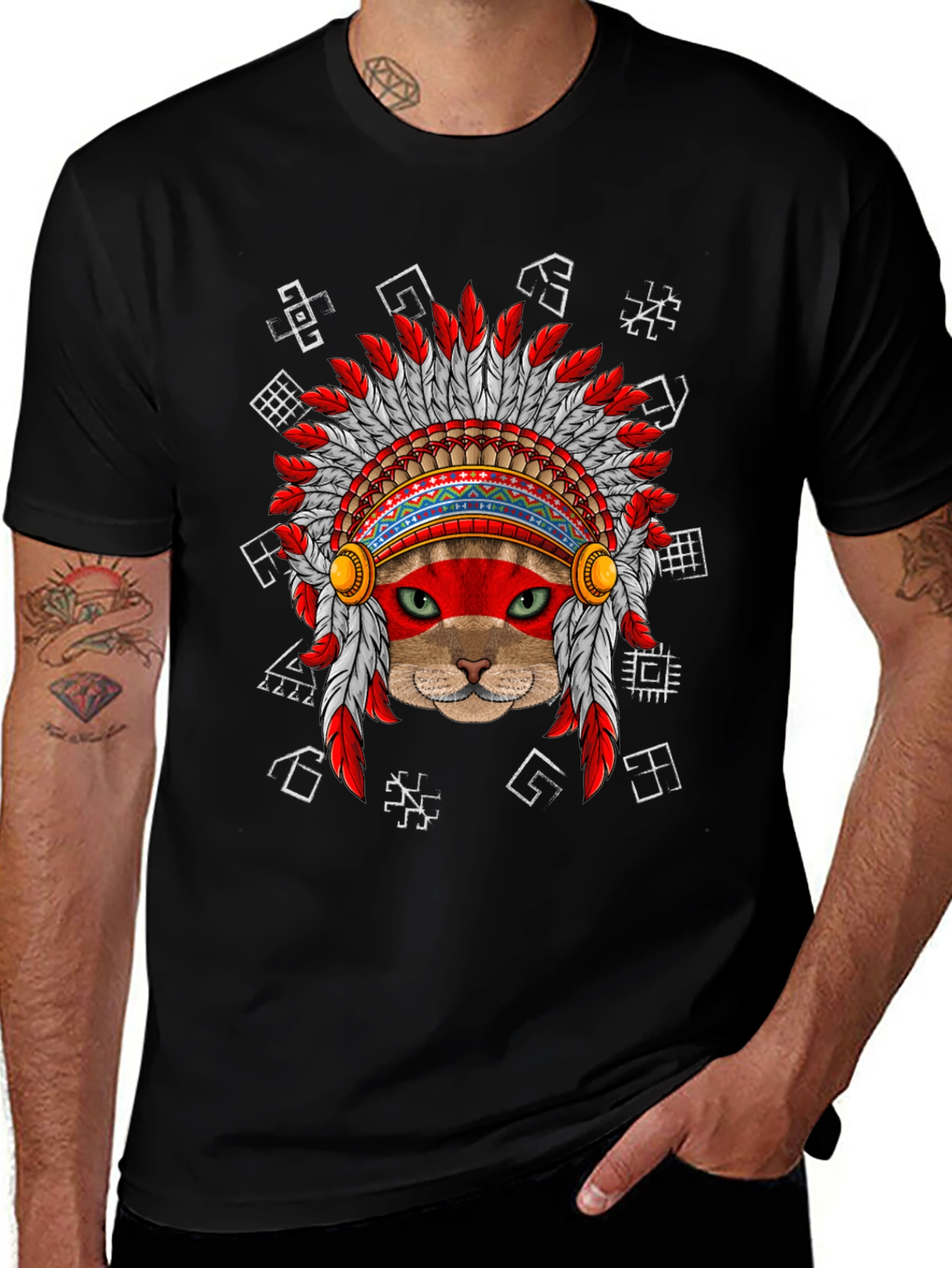 Native American Cat T-Shirt