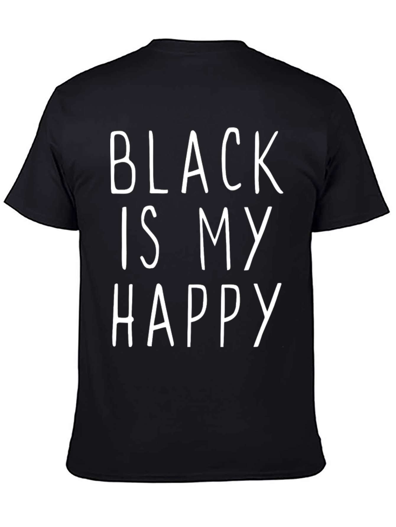Black Is My Happy T-Shirt - Stylish Graphic Tee