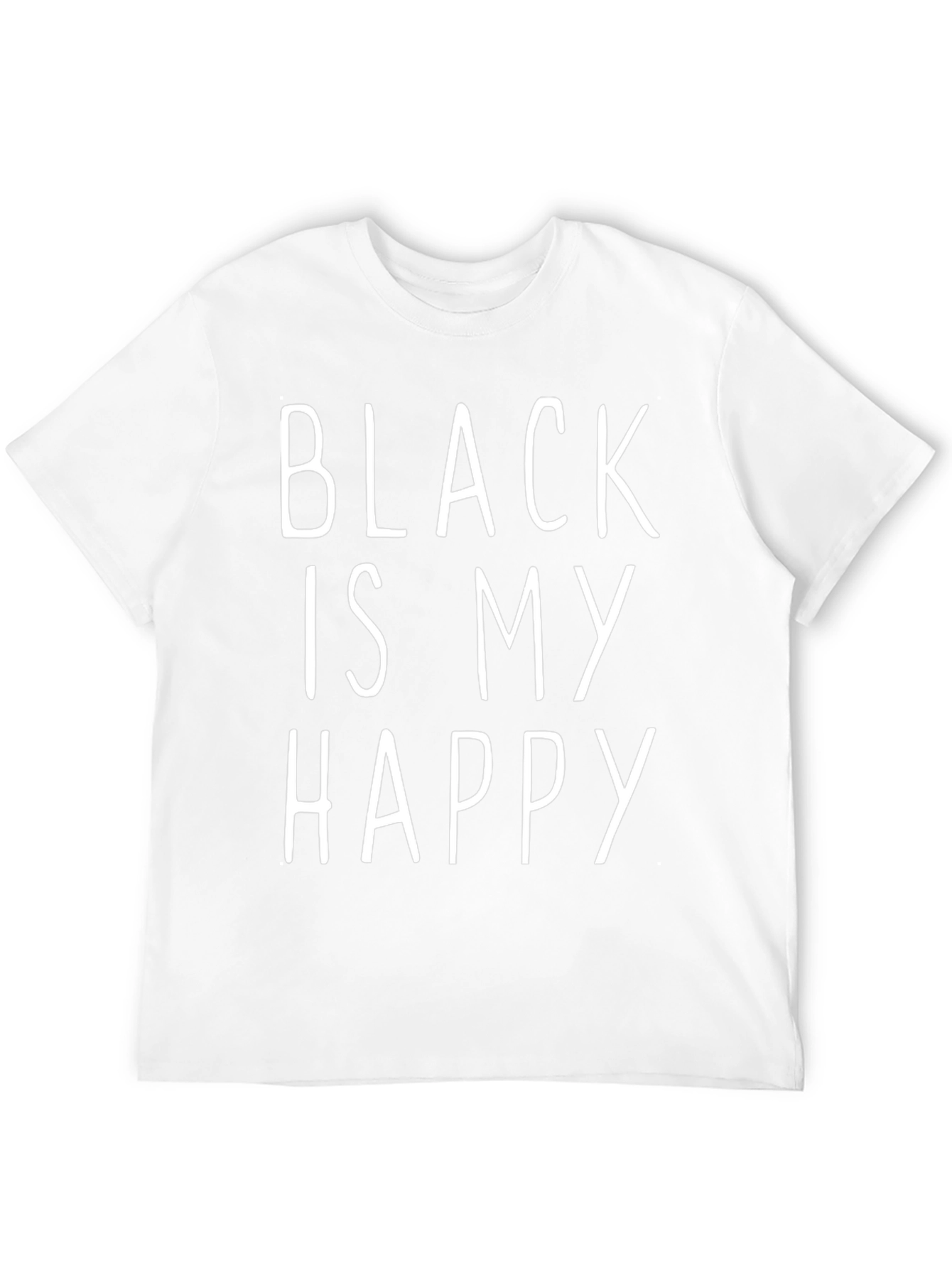 Black Is My Happy T-Shirt - Stylish Graphic Tee