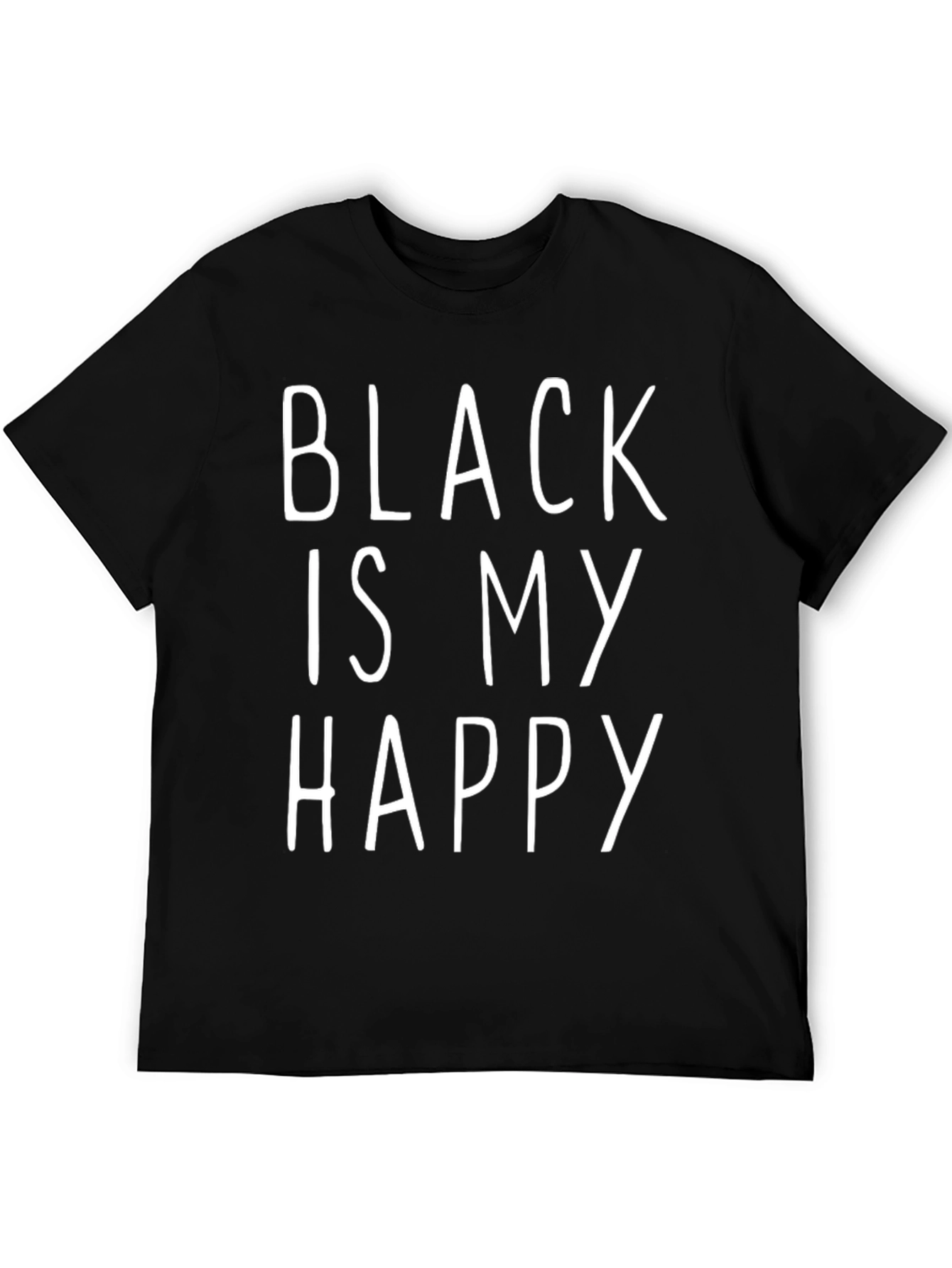 Black Is My Happy T-Shirt - Stylish Graphic Tee