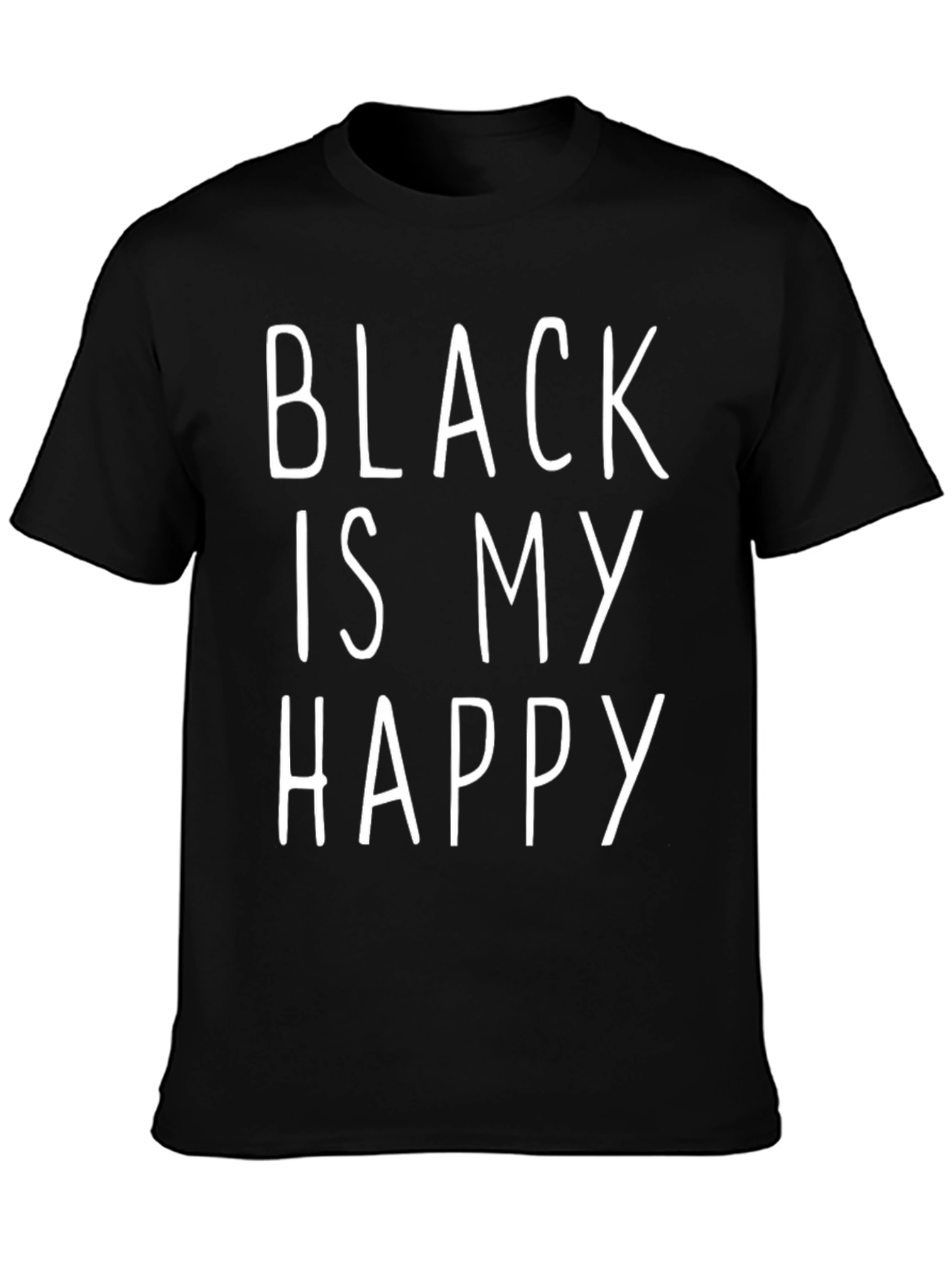 Black Is My Happy T-Shirt - Stylish Graphic Tee