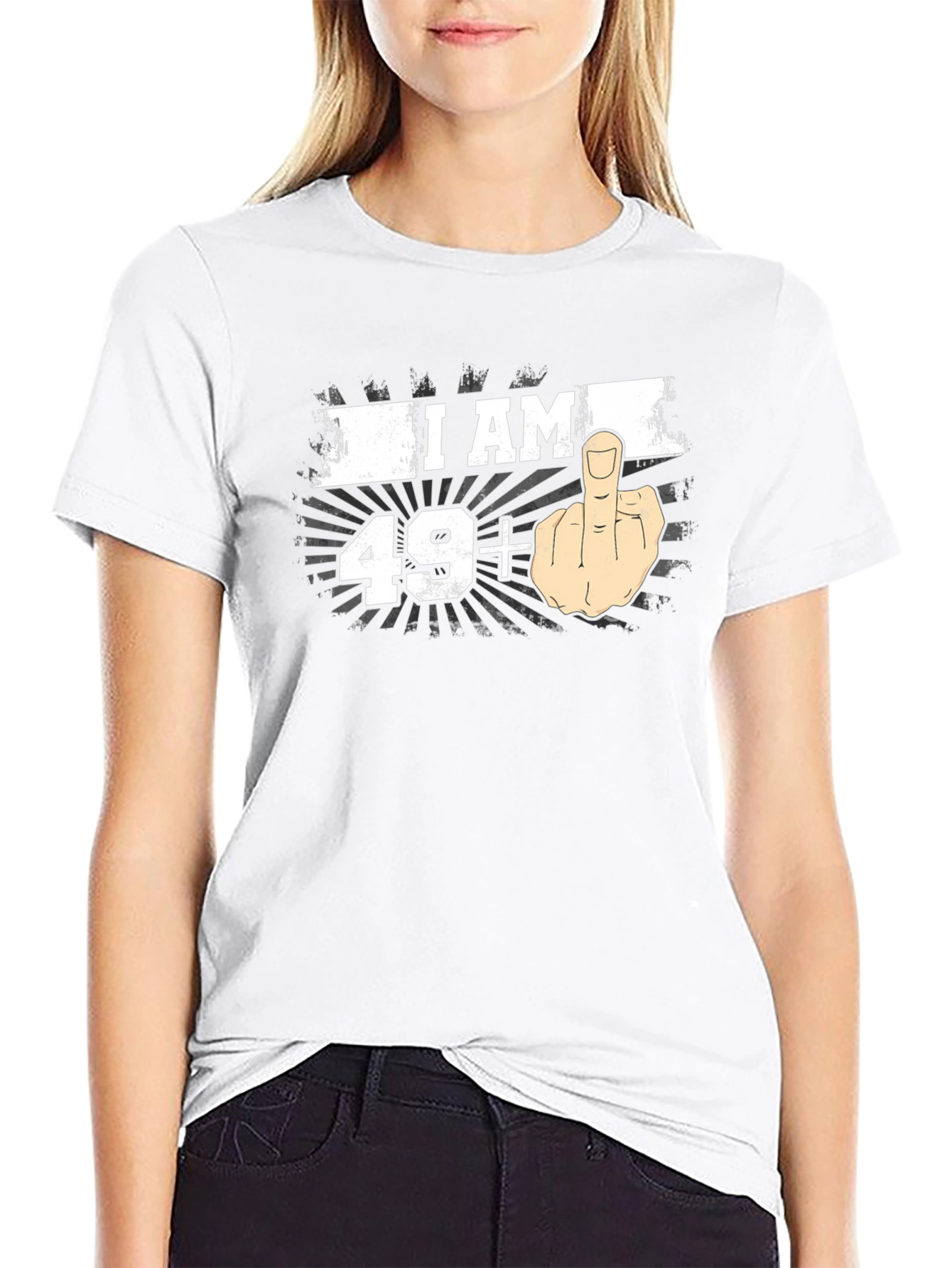I AM 49+ Middle Finger T-Shirt