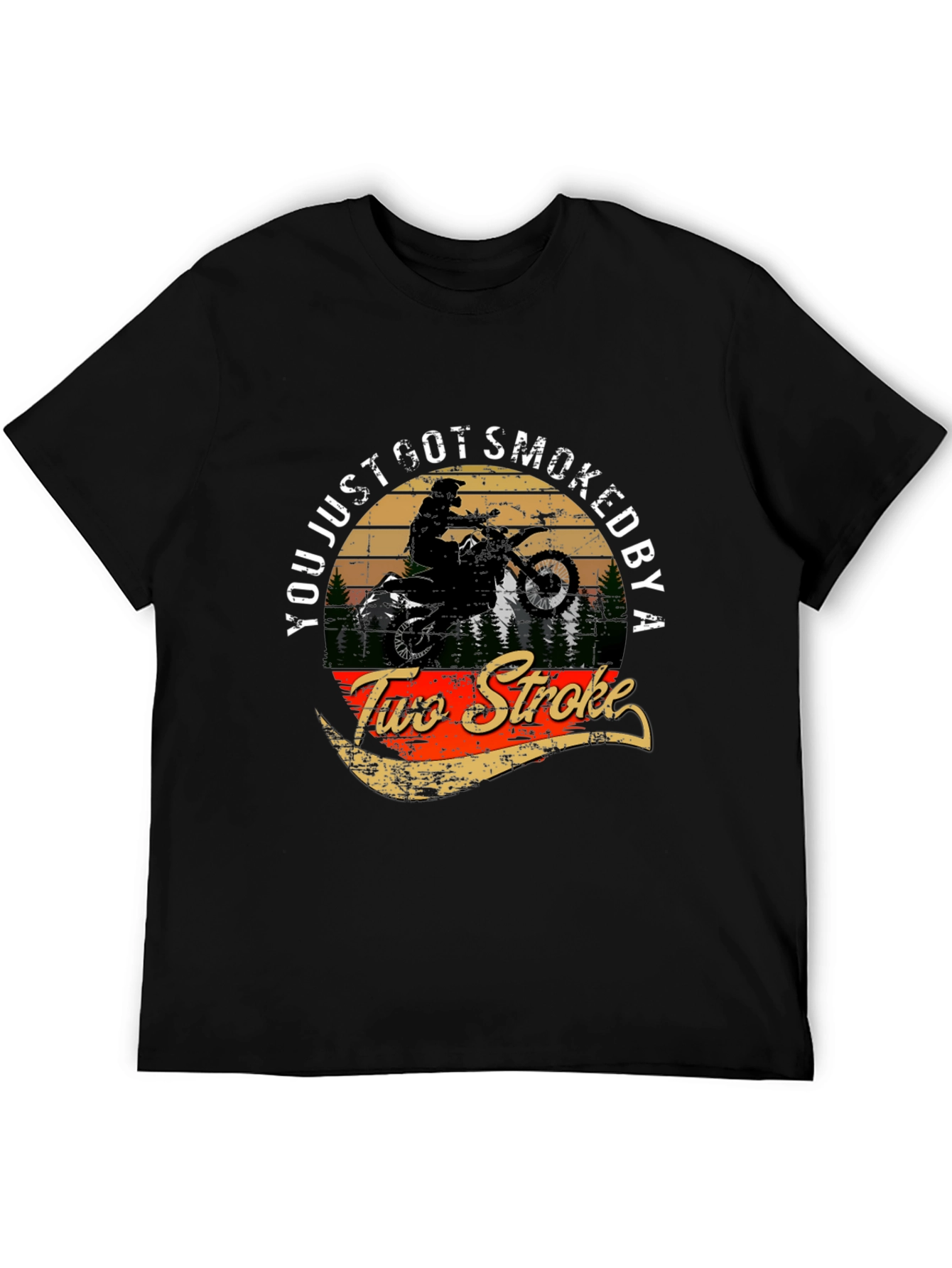 Two Stroke Dirt Bike Graphic T-Shirt