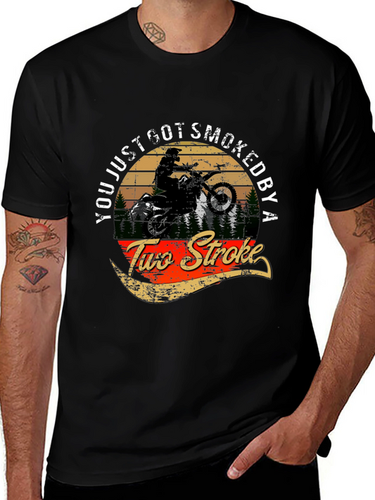 Two Stroke Dirt Bike Graphic T-Shirt
