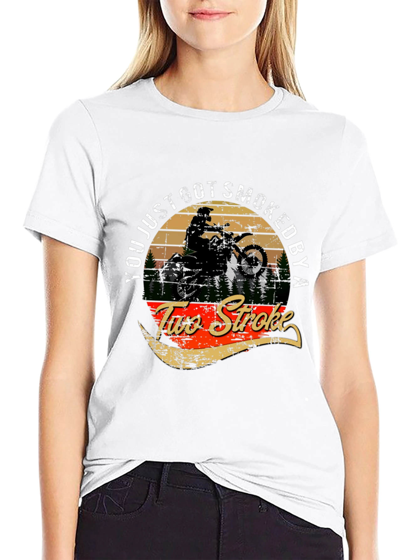 Two Stroke Dirt Bike Graphic T-Shirt