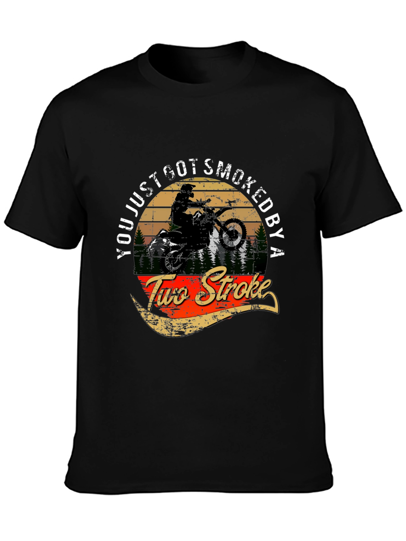 Two Stroke Dirt Bike Graphic T-Shirt
