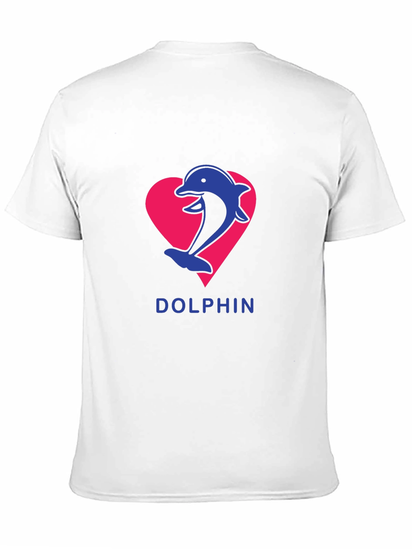 Dolphin Heart Graphic T-Shirt - Casual Comfort