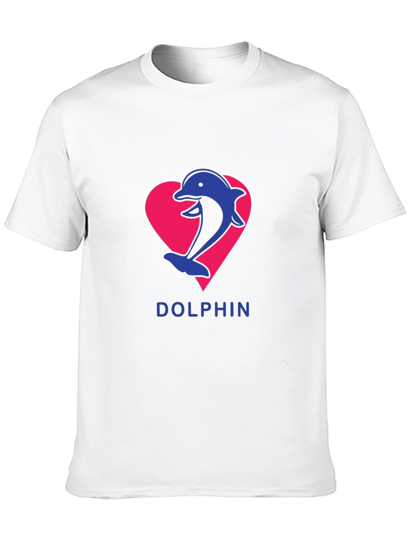 Dolphin Heart Graphic T-Shirt - Casual Comfort