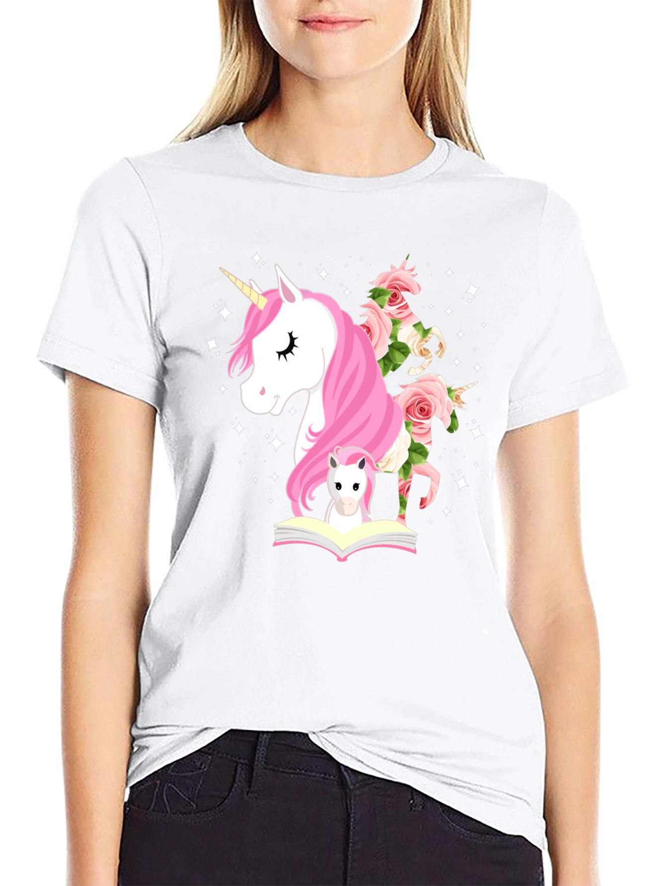 Unicorns and Roses Graphic Tee