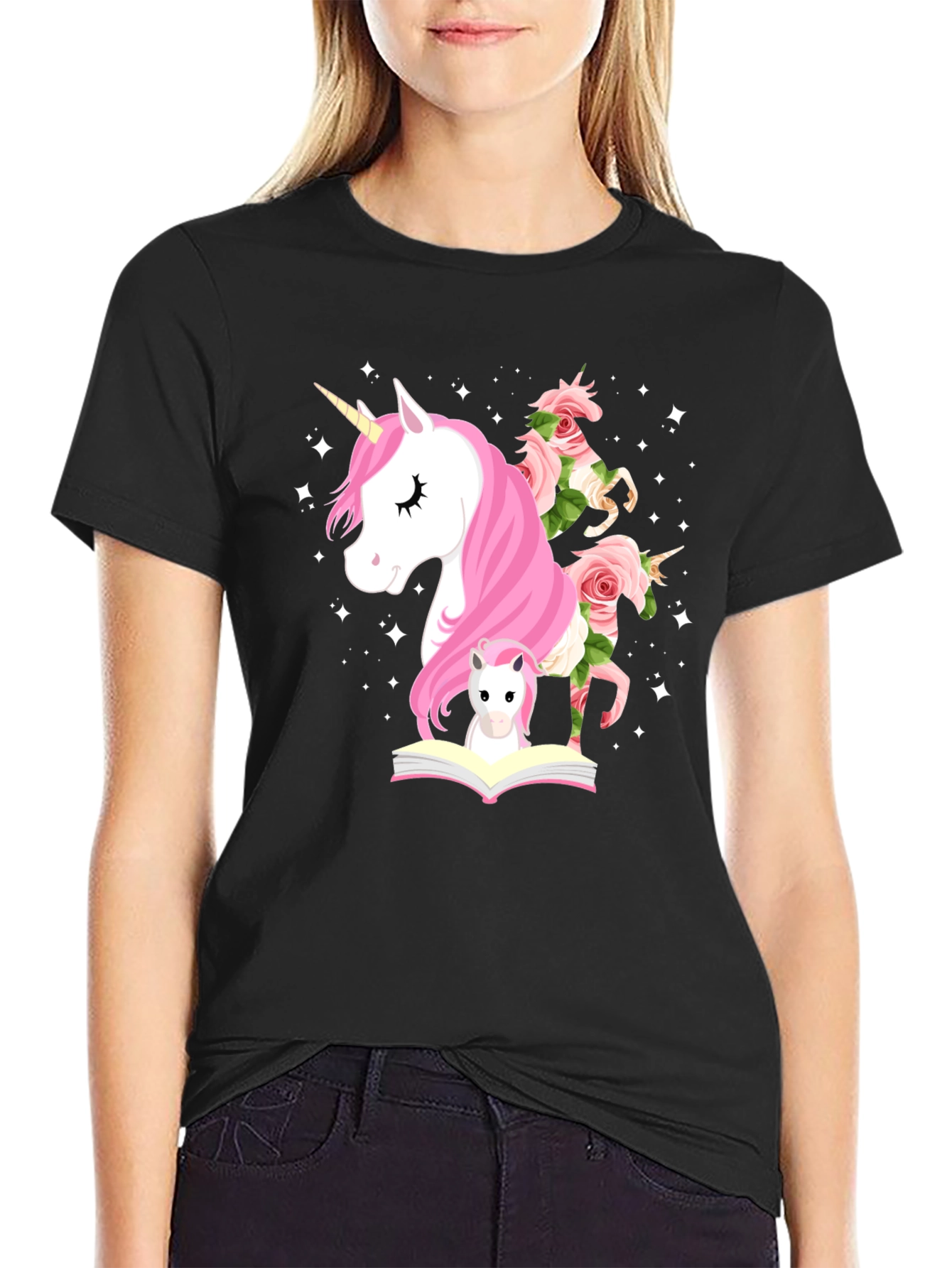 Unicorns and Roses Graphic Tee