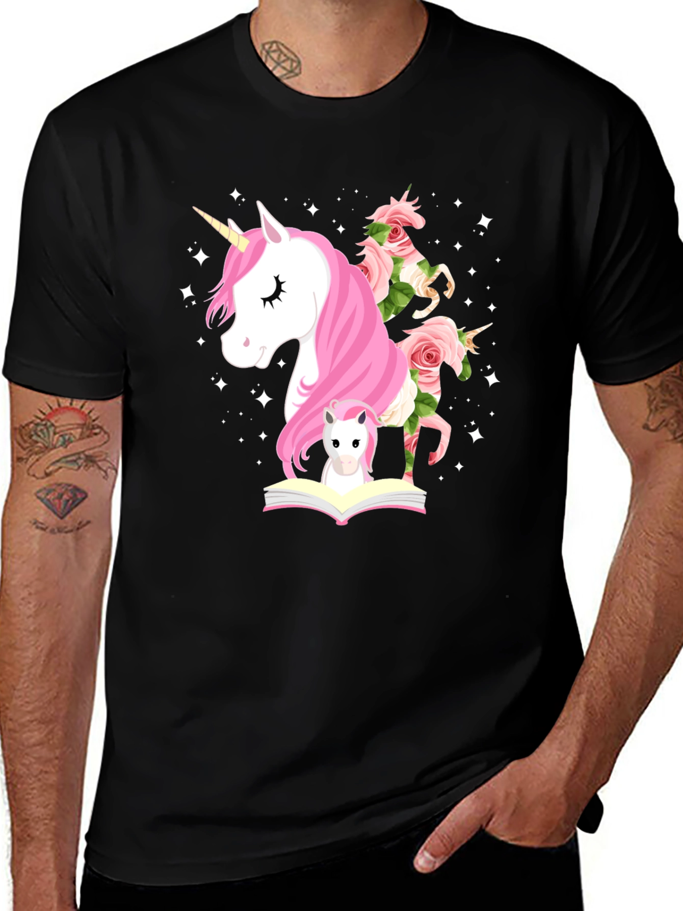 Unicorns and Roses Graphic Tee