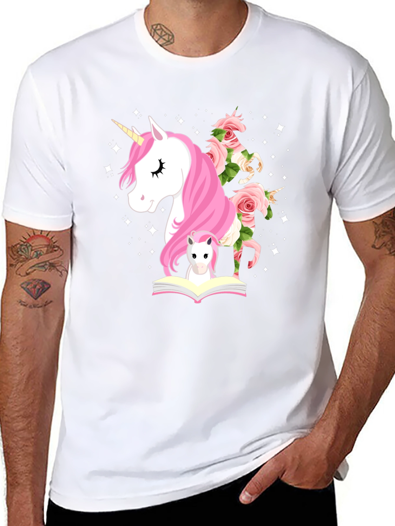 Unicorns and Roses Graphic Tee