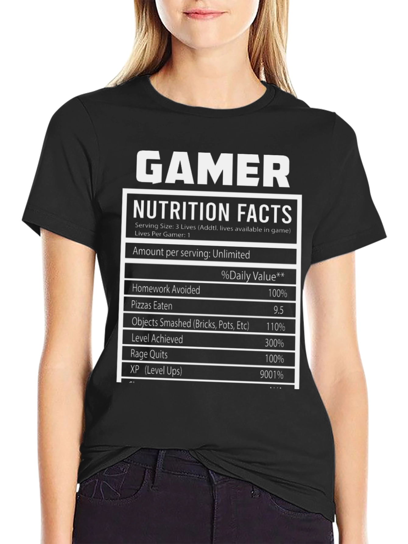 Gamer Nutrition Facts T-Shirt