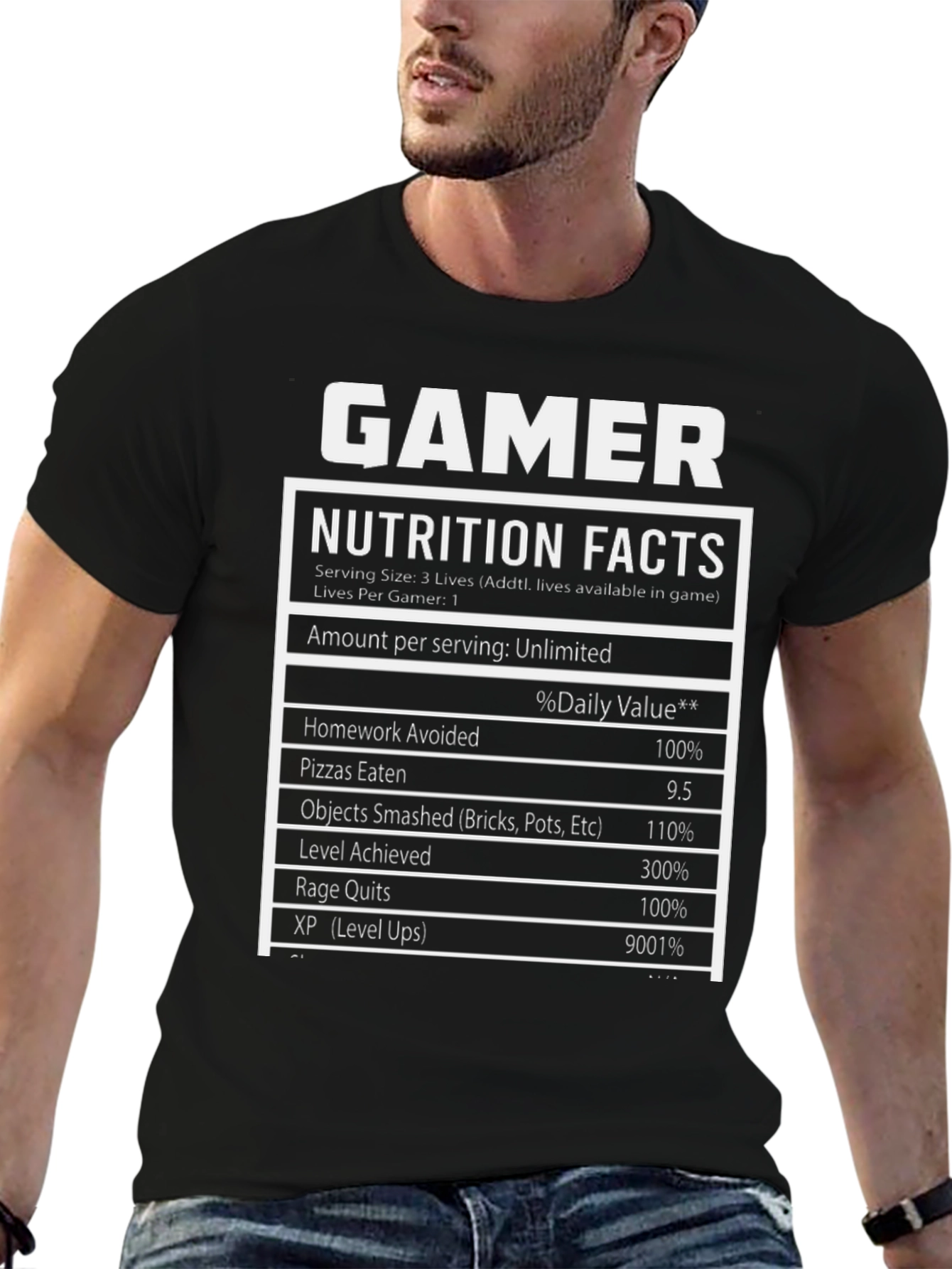 Gamer Nutrition Facts T-Shirt