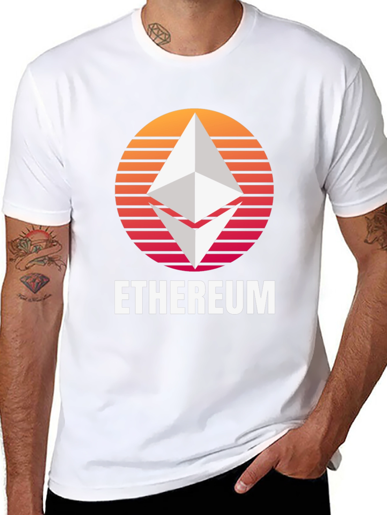 Ethereum Sunset T-Shirt - Crypto Fan Tee