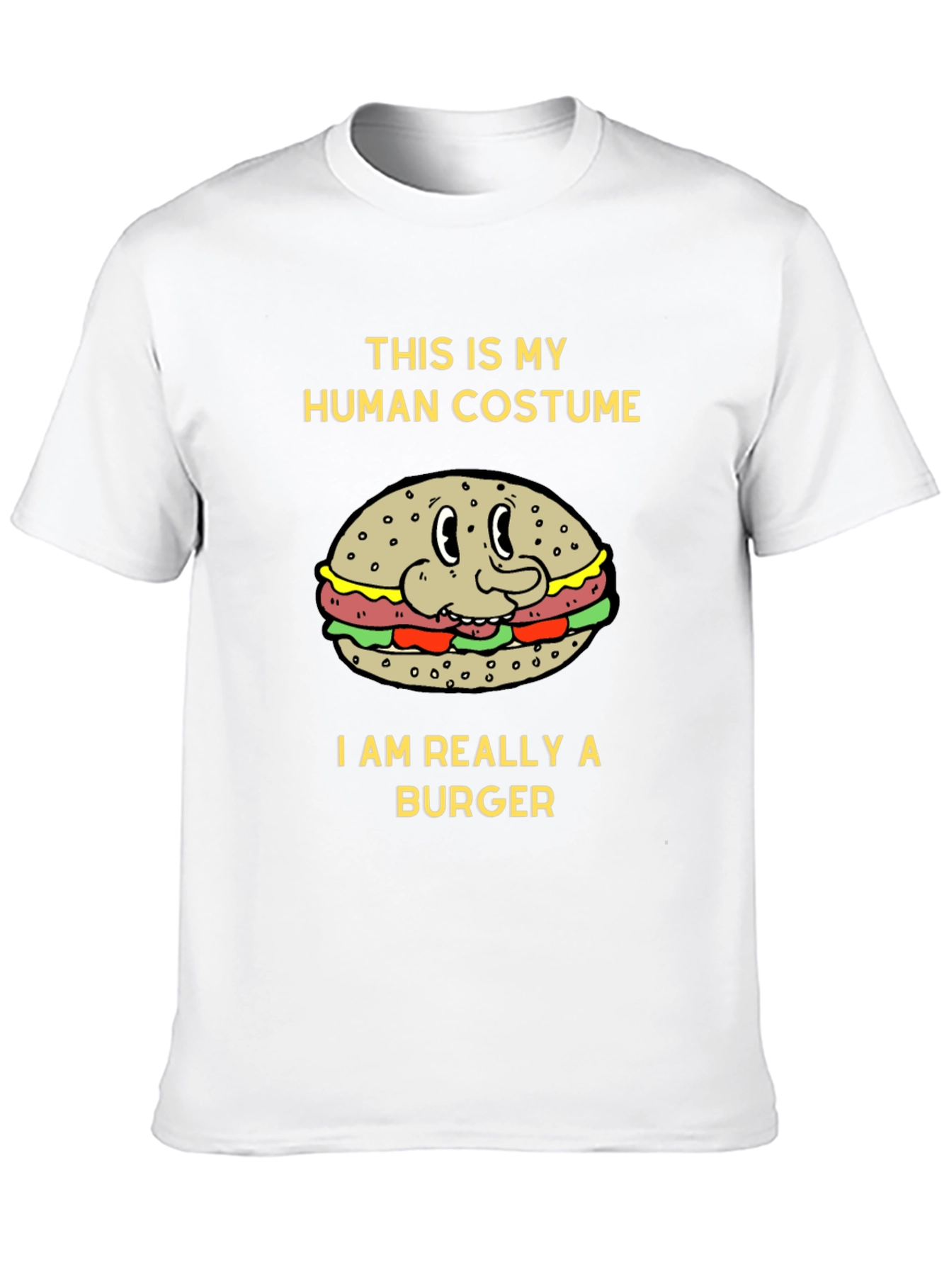 Human Costume Burger T-Shirt - Novelty Tee