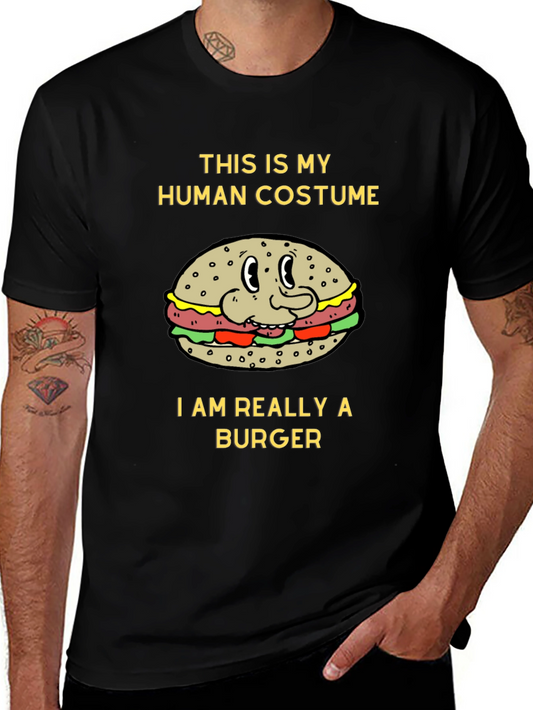 Human Costume Burger T-Shirt - Novelty Tee