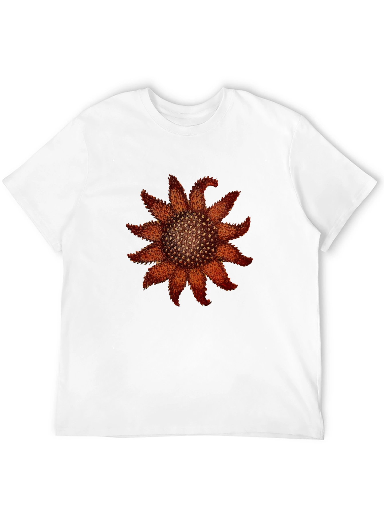 Black T-Shirt with Starfish Print