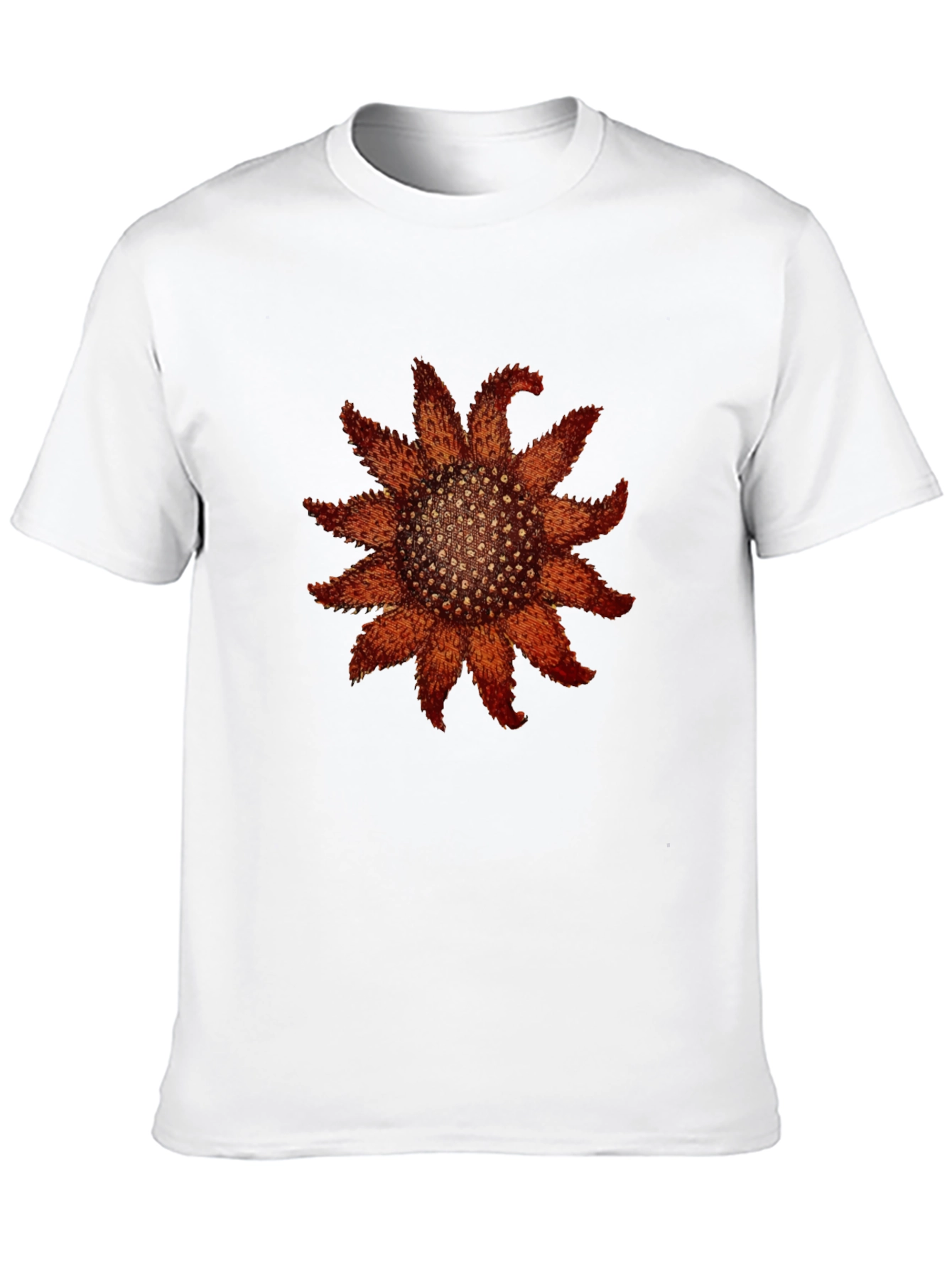 Black T-Shirt with Starfish Print