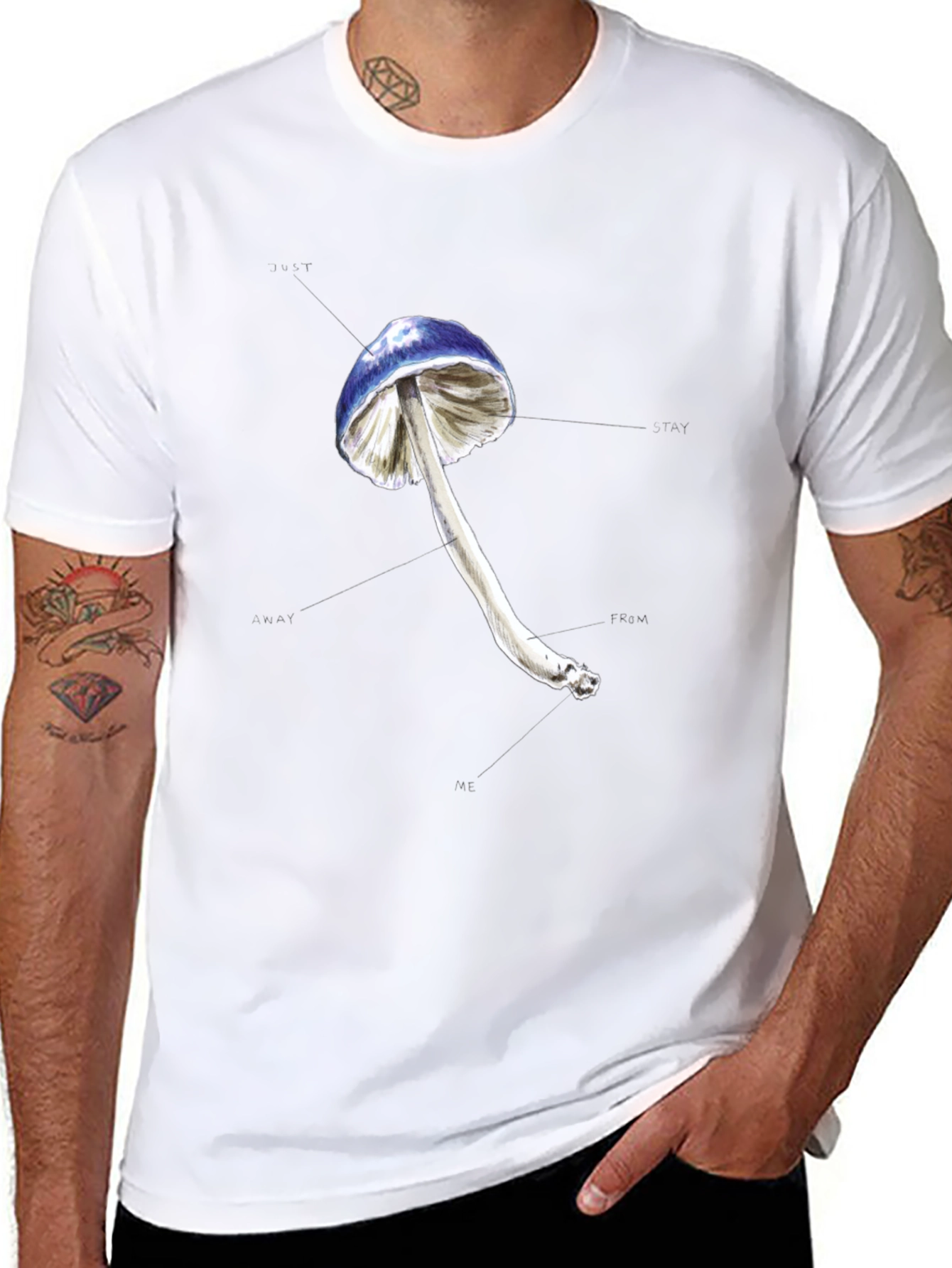 Mushroom Graphic T-Shirt - Stay Away From Me