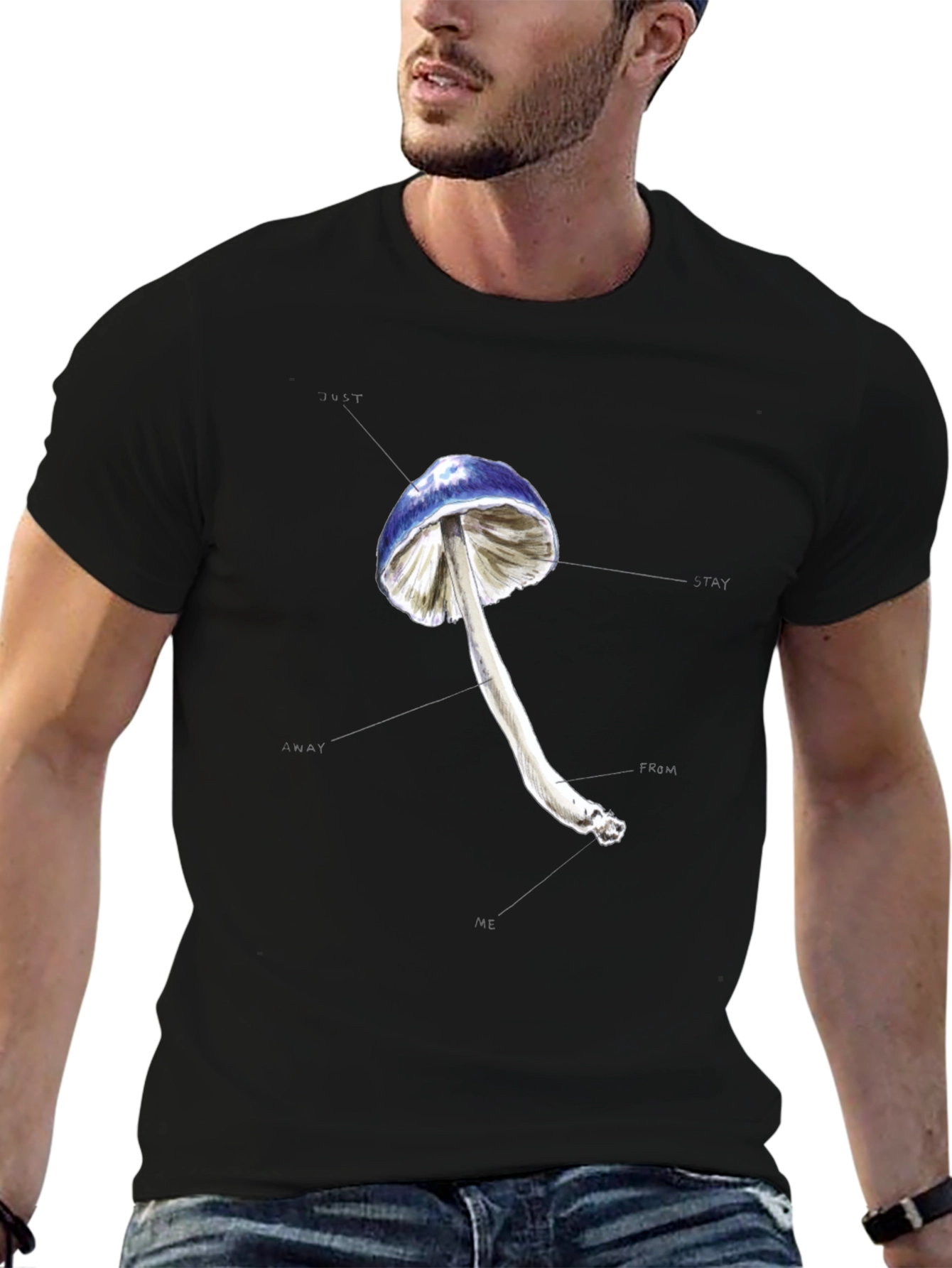 Mushroom Graphic T-Shirt - Stay Away From Me