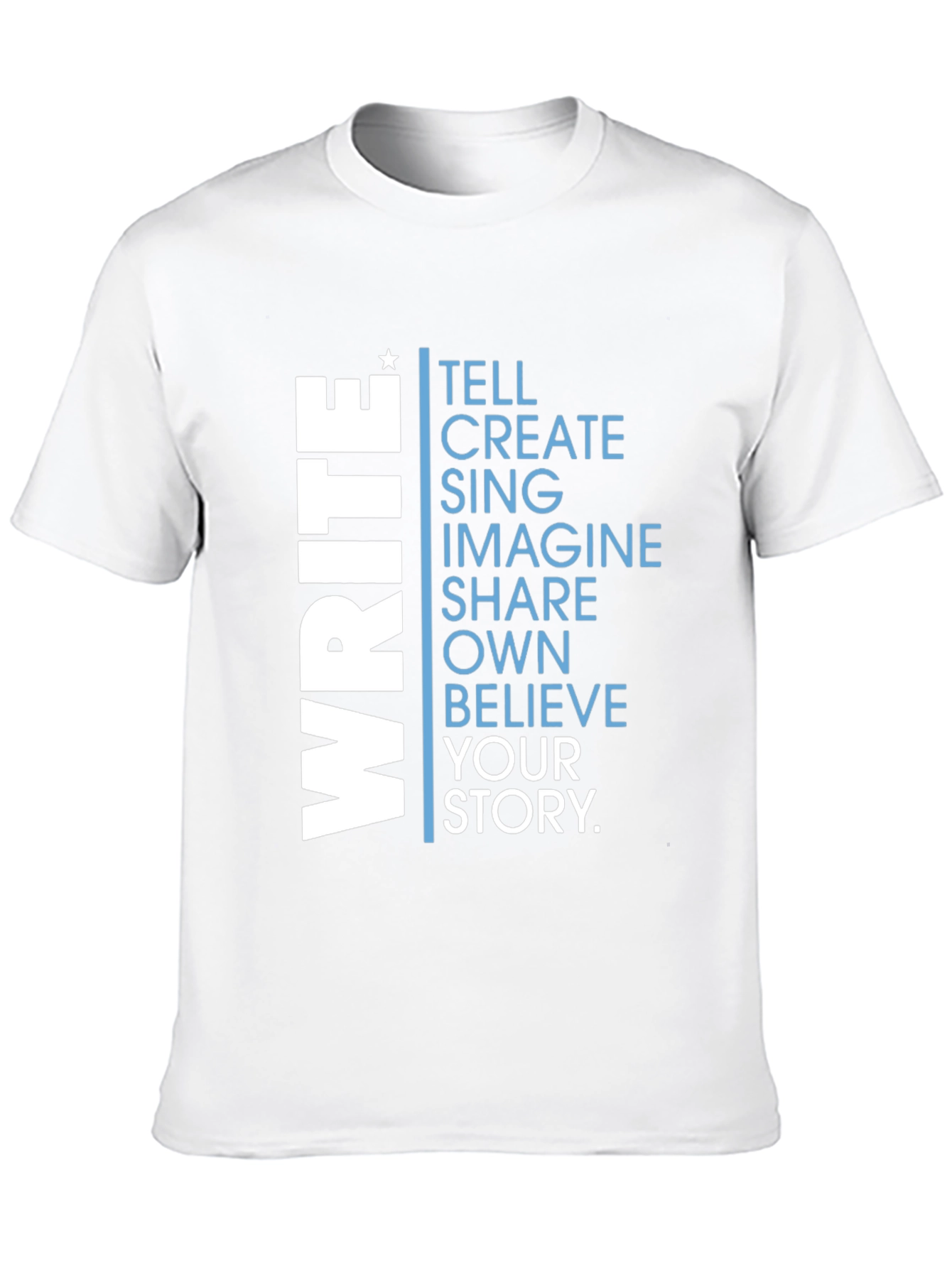Inspiring Write Your Story Graphic Tee - Black