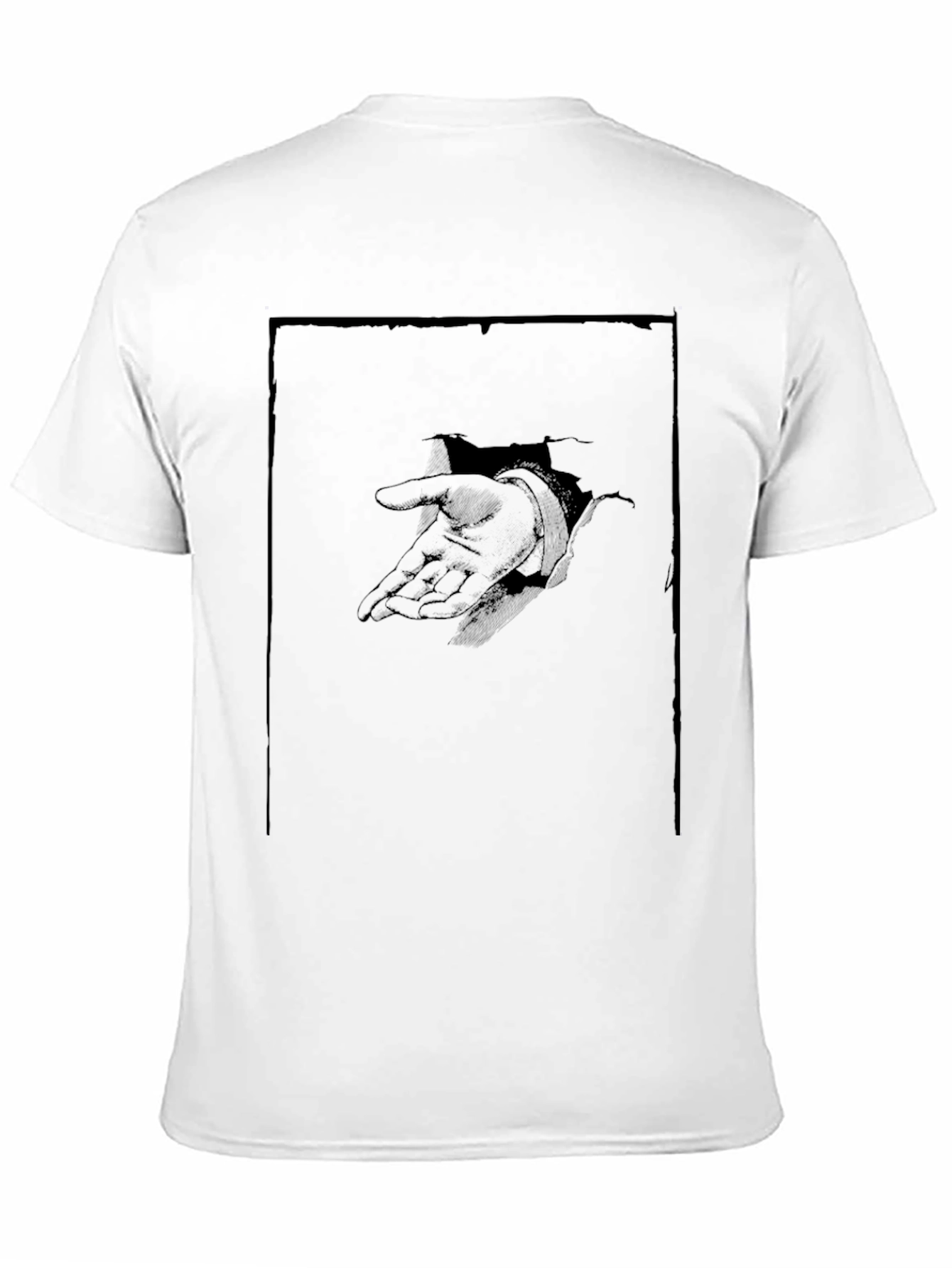 Graphic Black T-Shirt with Hand Design
