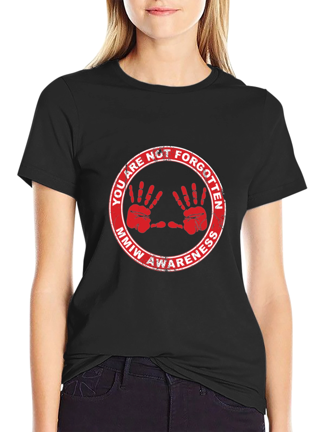 MMIW Awareness Black Graphic Tee