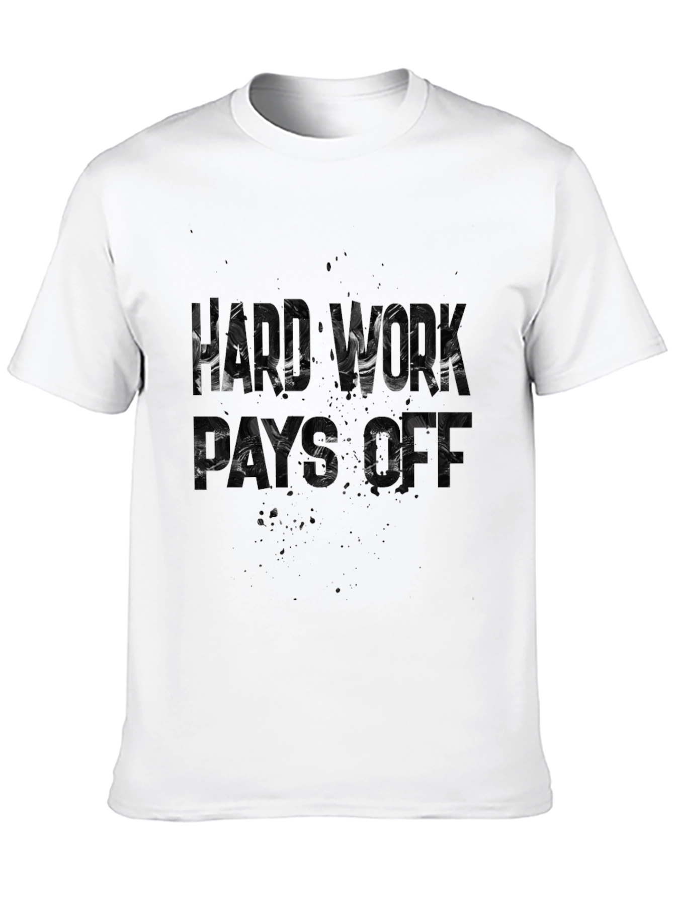 Hard Work Pays Off Graphic Tee - Black