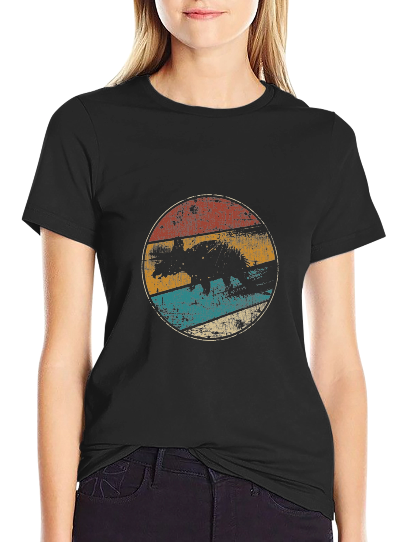 Retro Tasmanian Devil Graphic Tee - Black