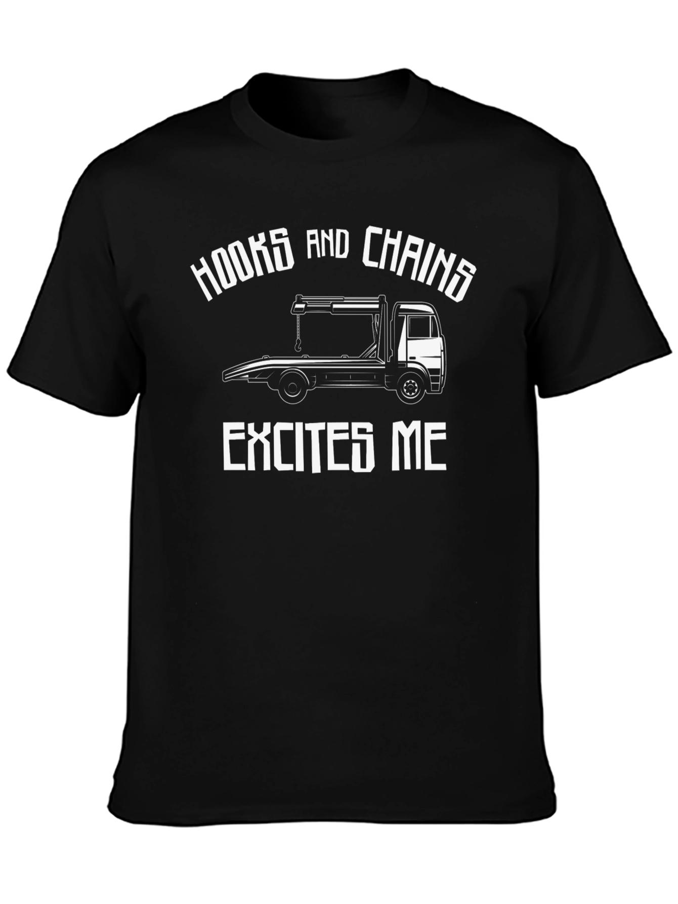 Hooks and Chains Excites Me Black T-Shirt