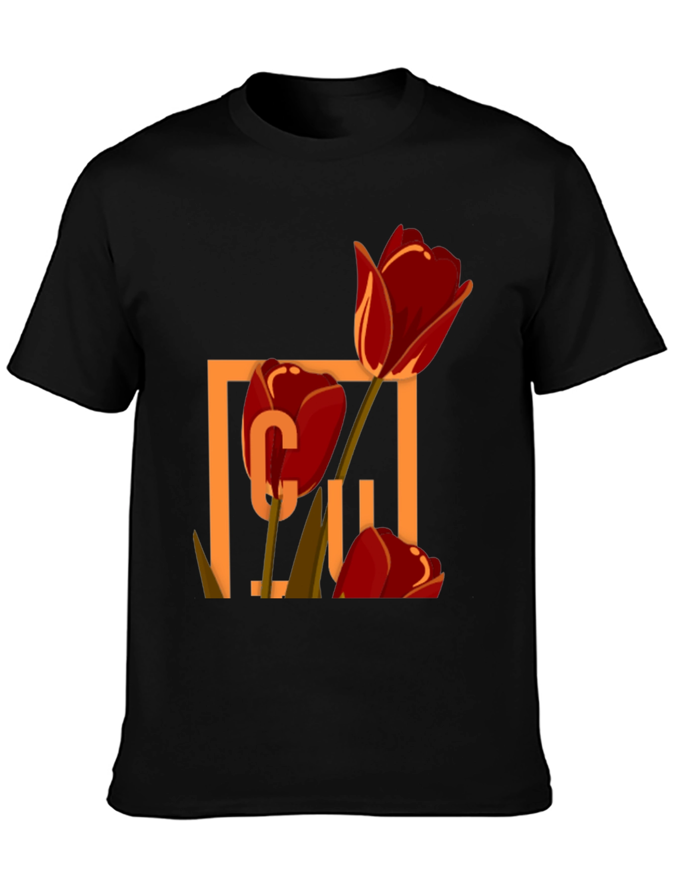 Floral Graphic Tee - Tulip Design