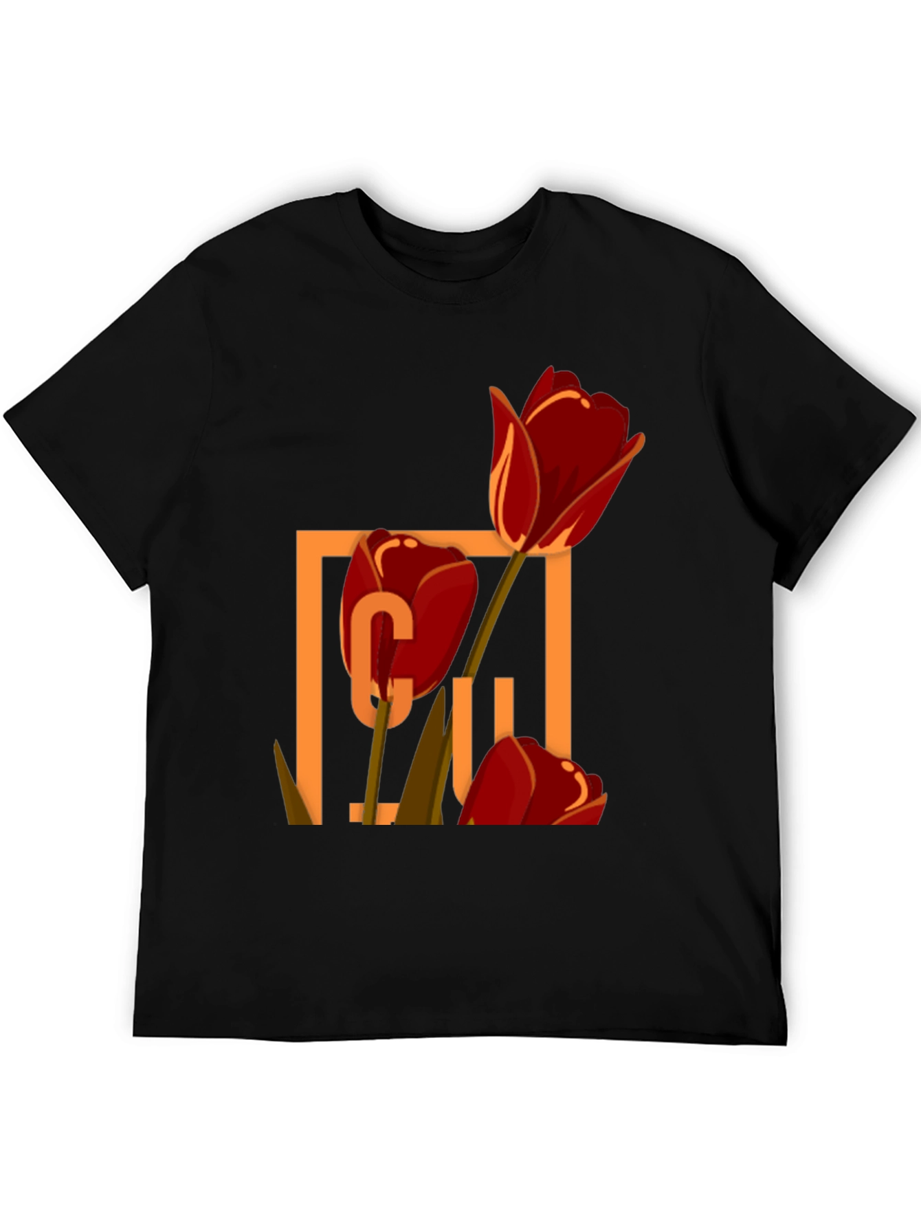 Floral Graphic Tee - Tulip Design