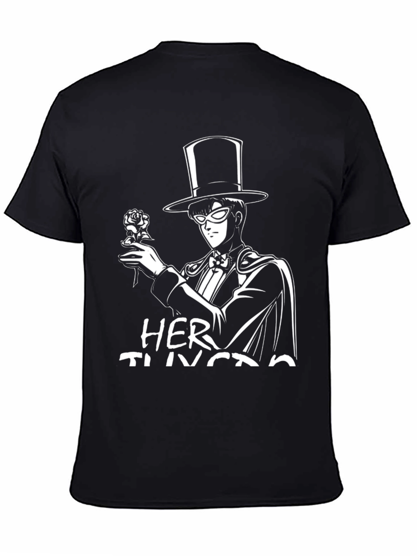 Tuxedo Mask Anime Fan T-Shirt - Black