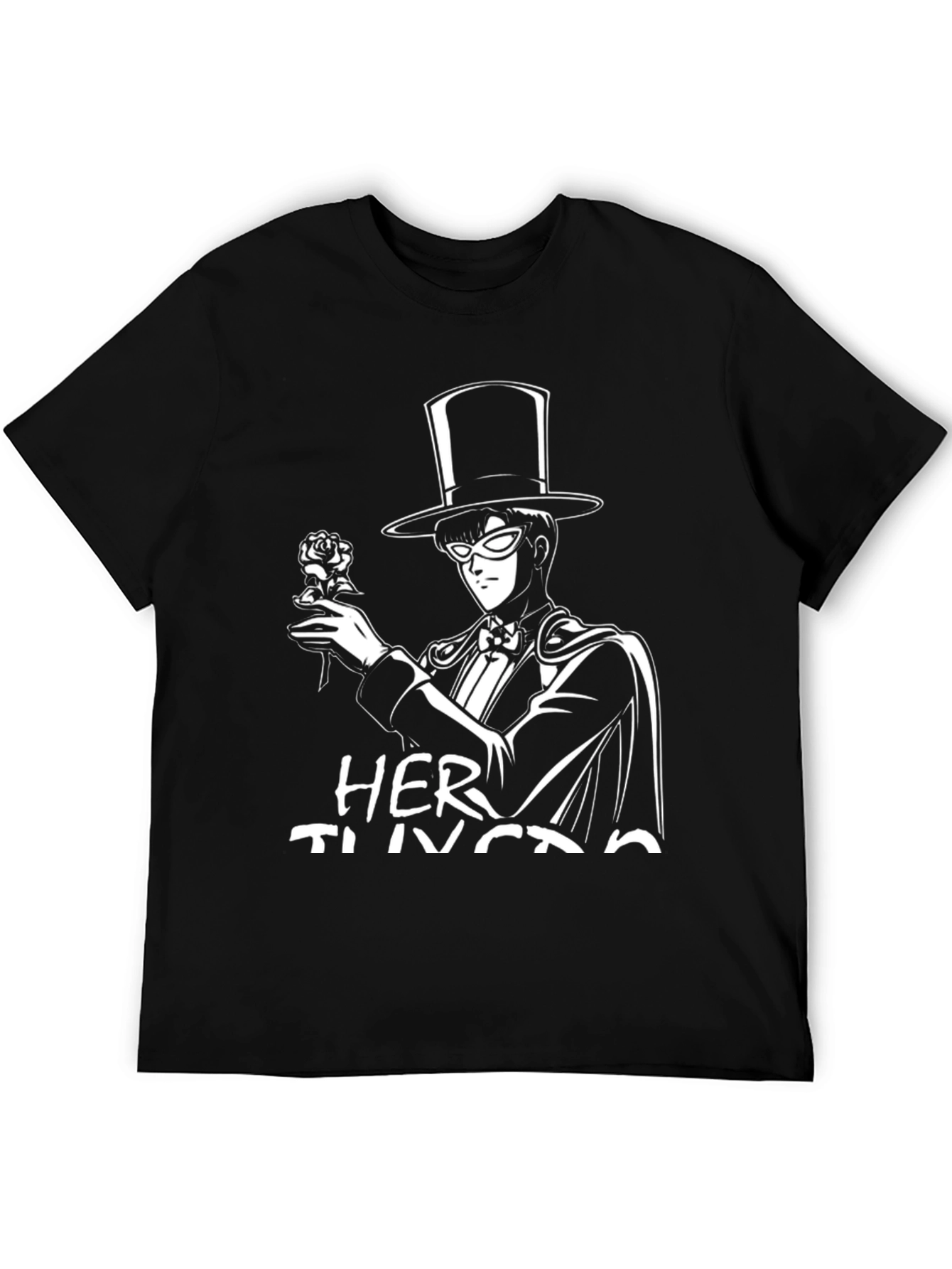 Tuxedo Mask Anime Fan T-Shirt - Black