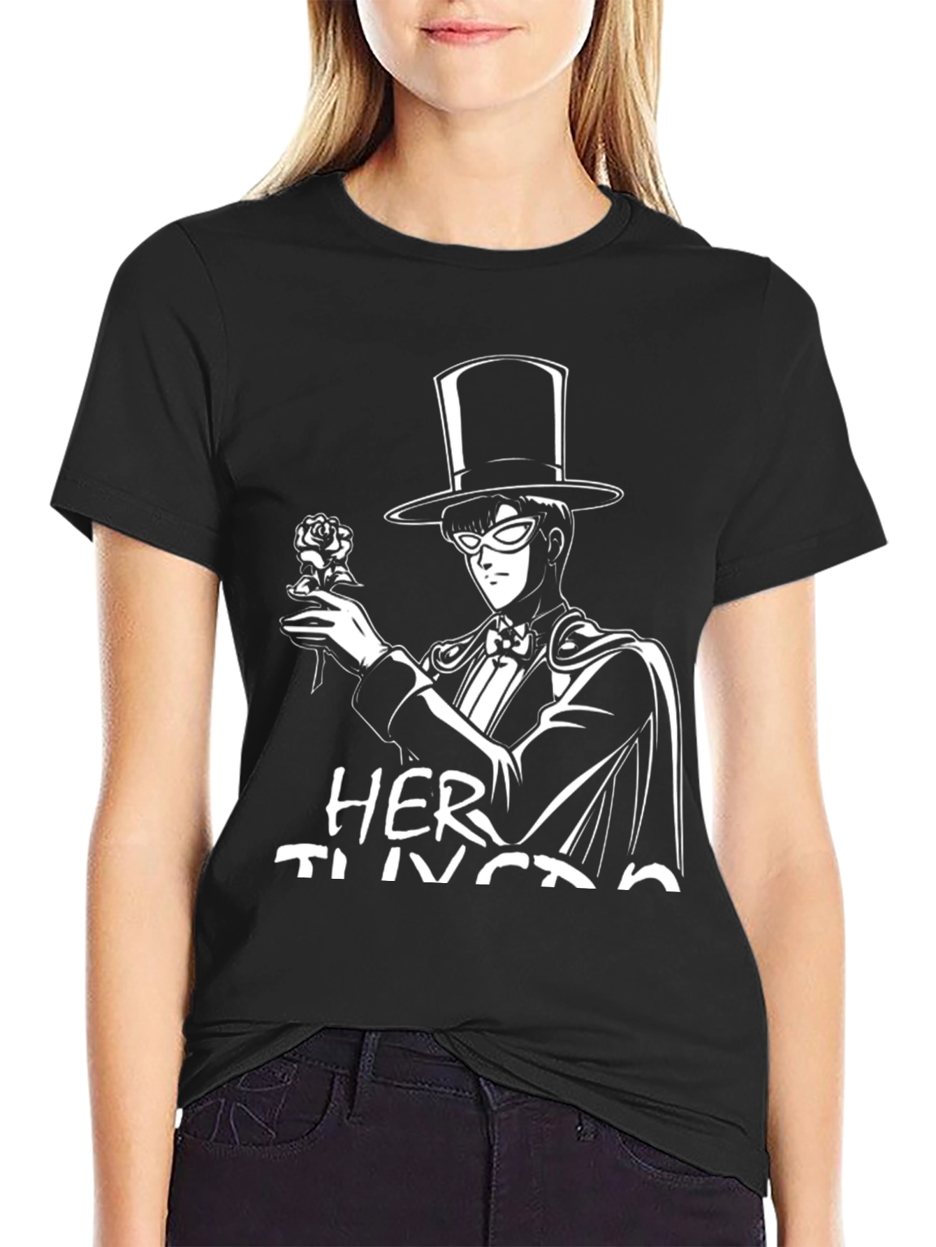 Tuxedo Mask Anime Fan T-Shirt - Black