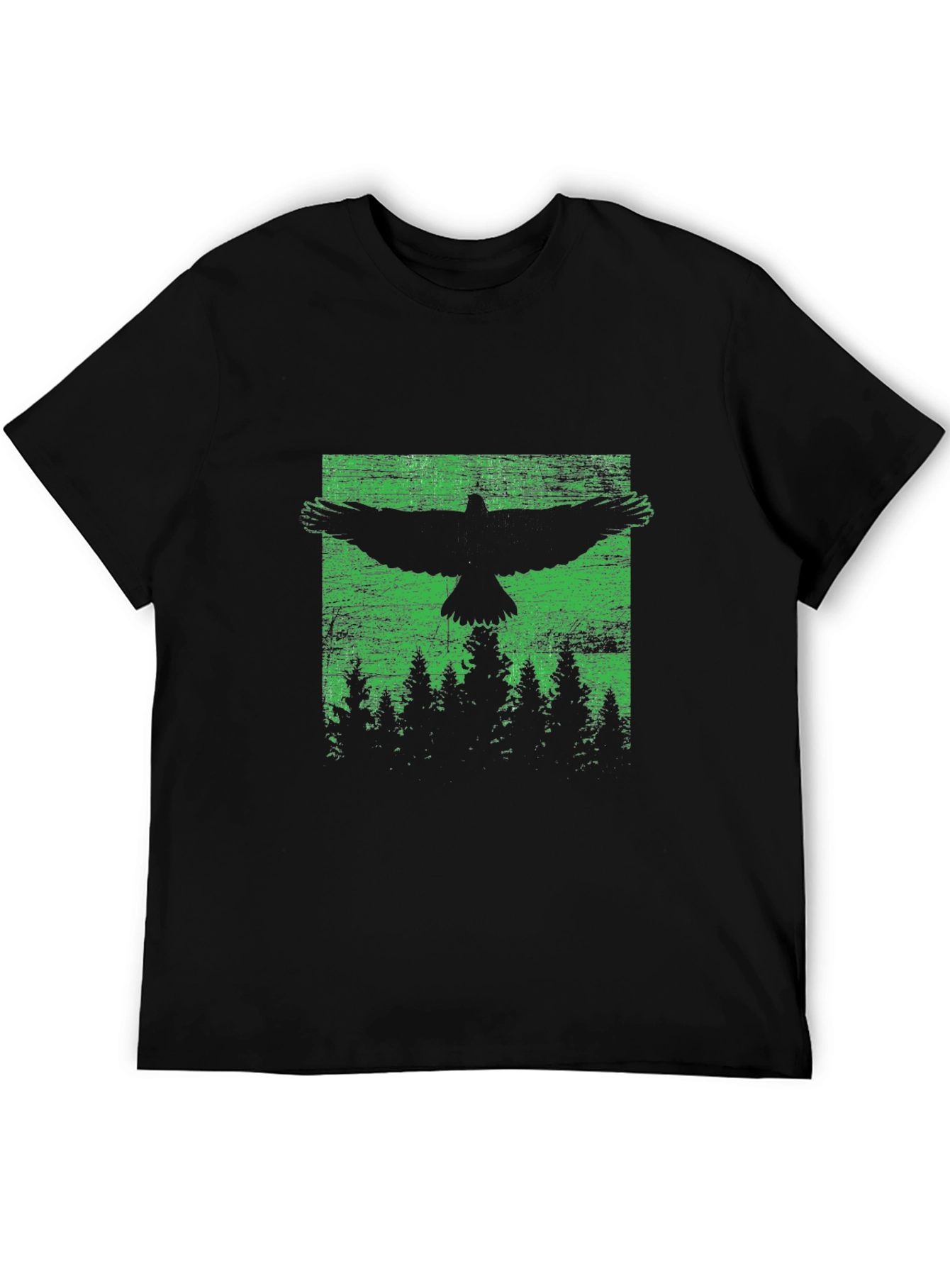 Raven Forest Graphic Tee - Black Unisex Shirt