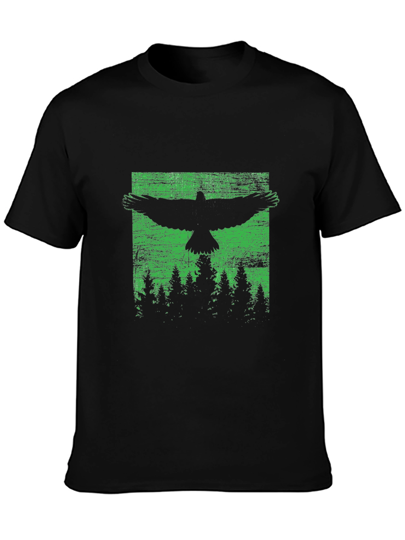Raven Forest Graphic Tee - Black Unisex Shirt