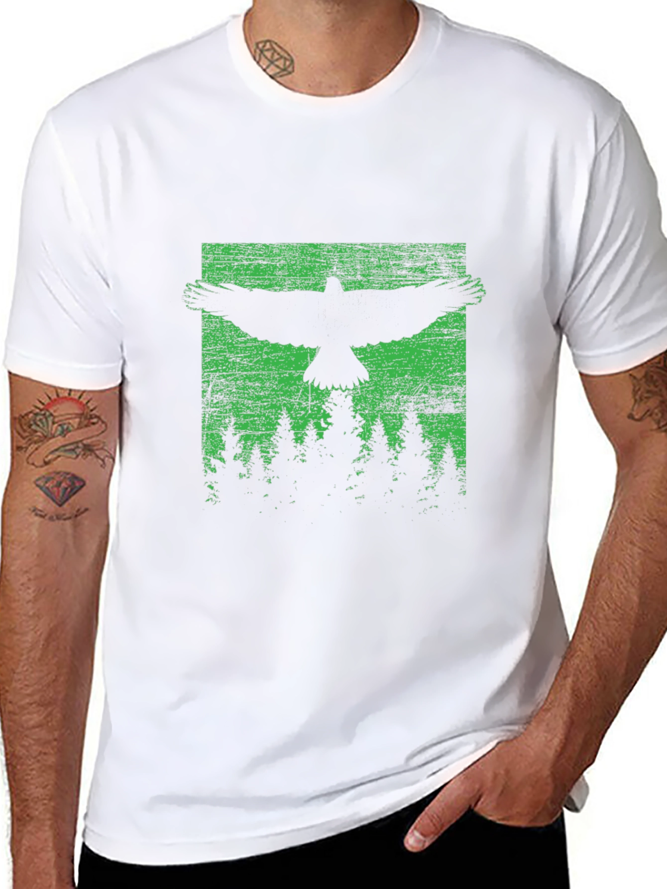Raven Forest Graphic Tee - Black Unisex Shirt