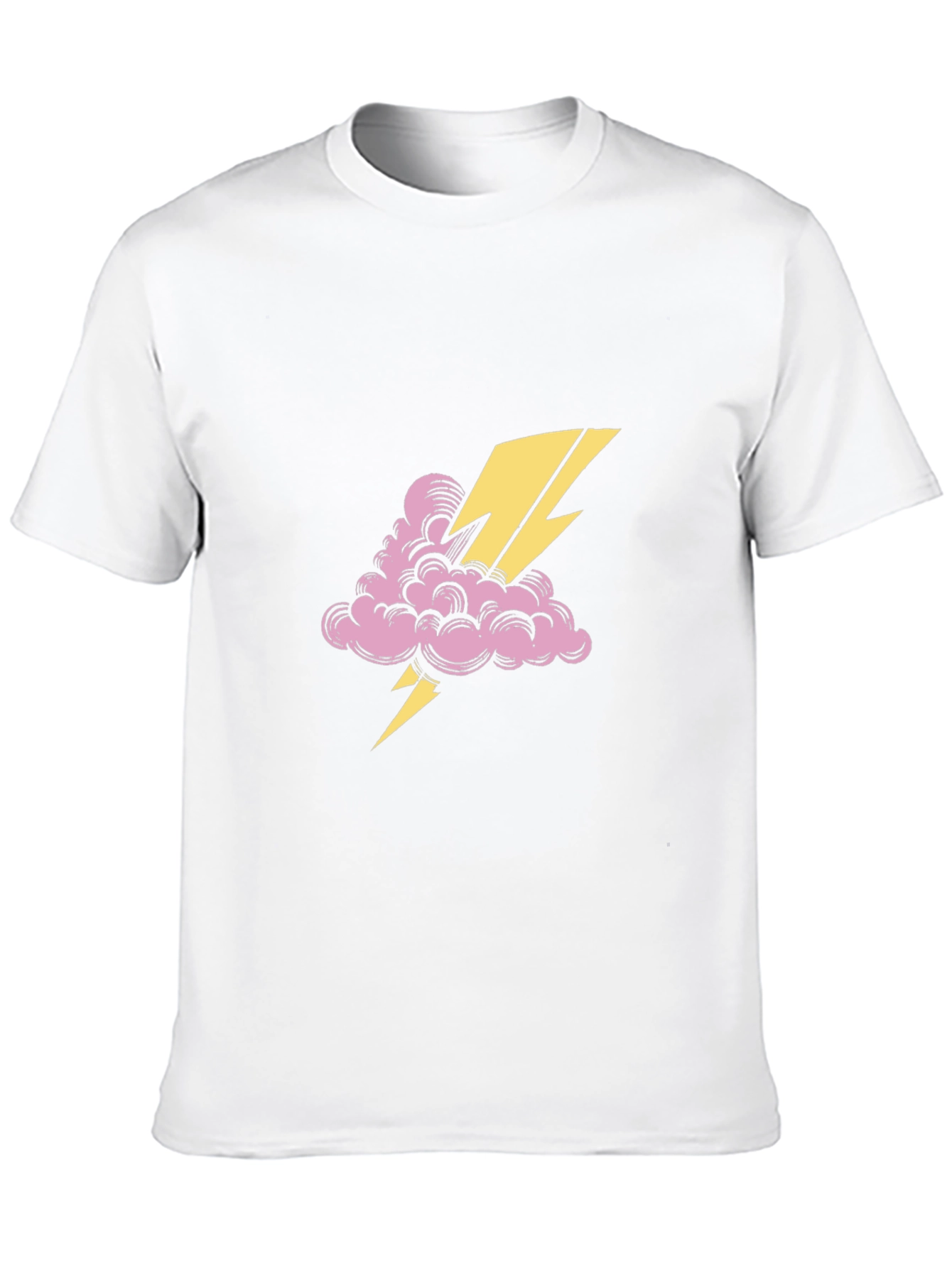 Thunder Cloud Tee - Black Cotton Graphic T-Shirt