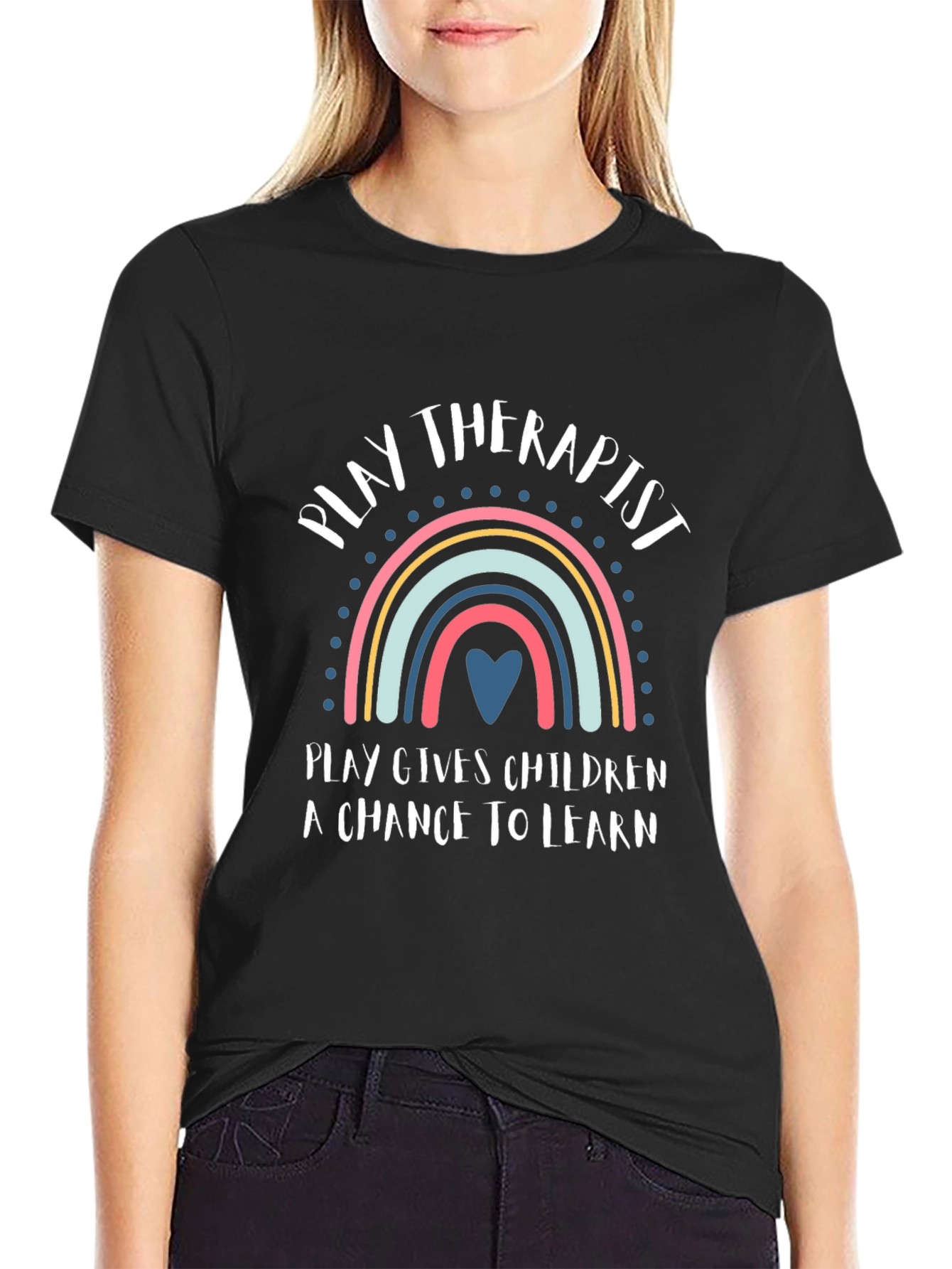 Play Therapist Rainbow Graphic T-Shirt