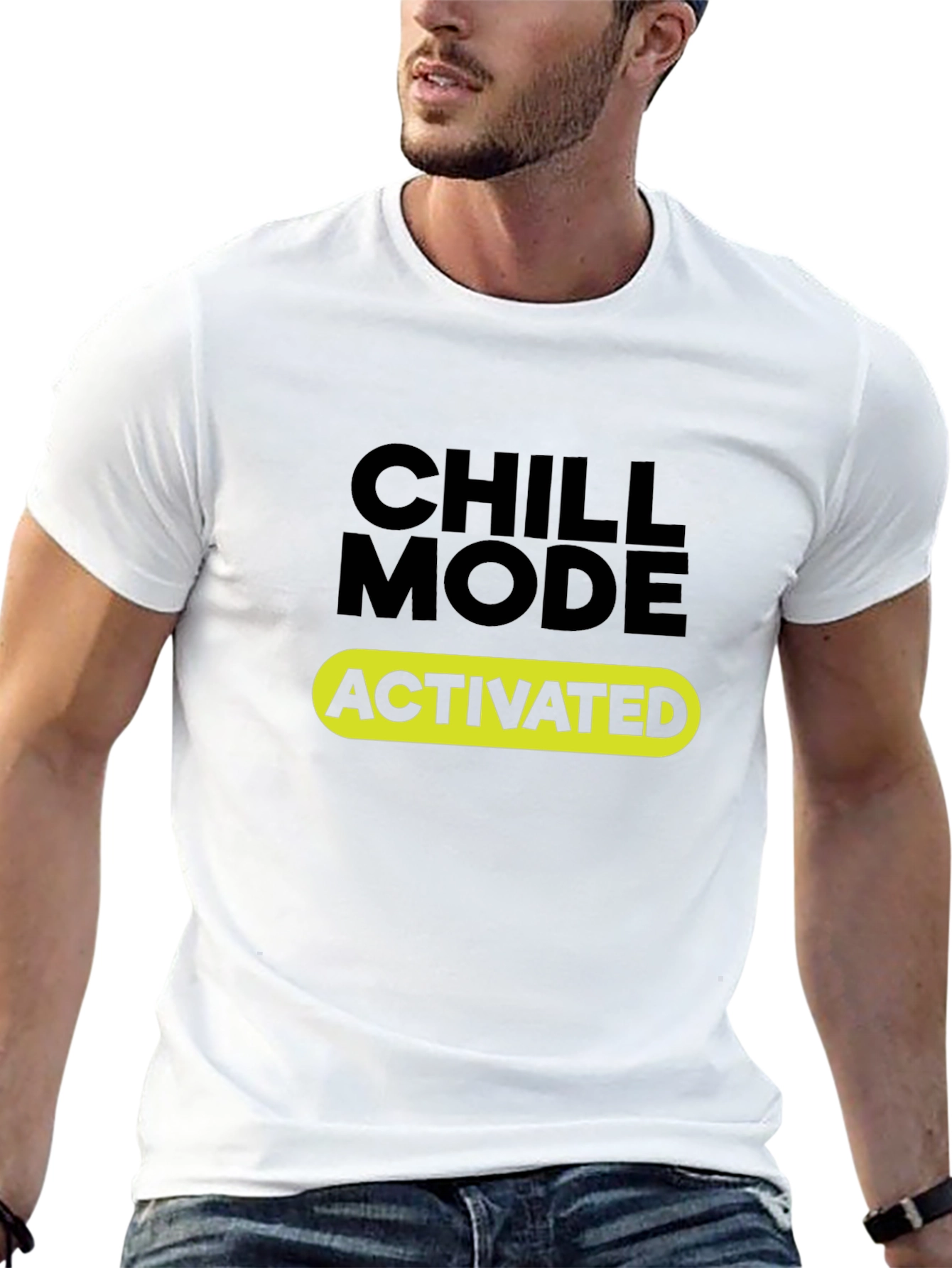 Chill Mode Activated Black T-Shirt