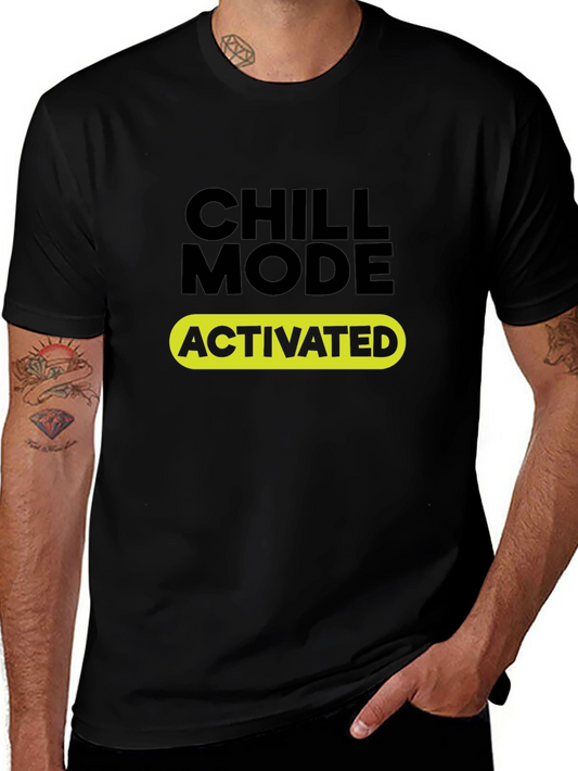 Chill Mode Activated Black T-Shirt