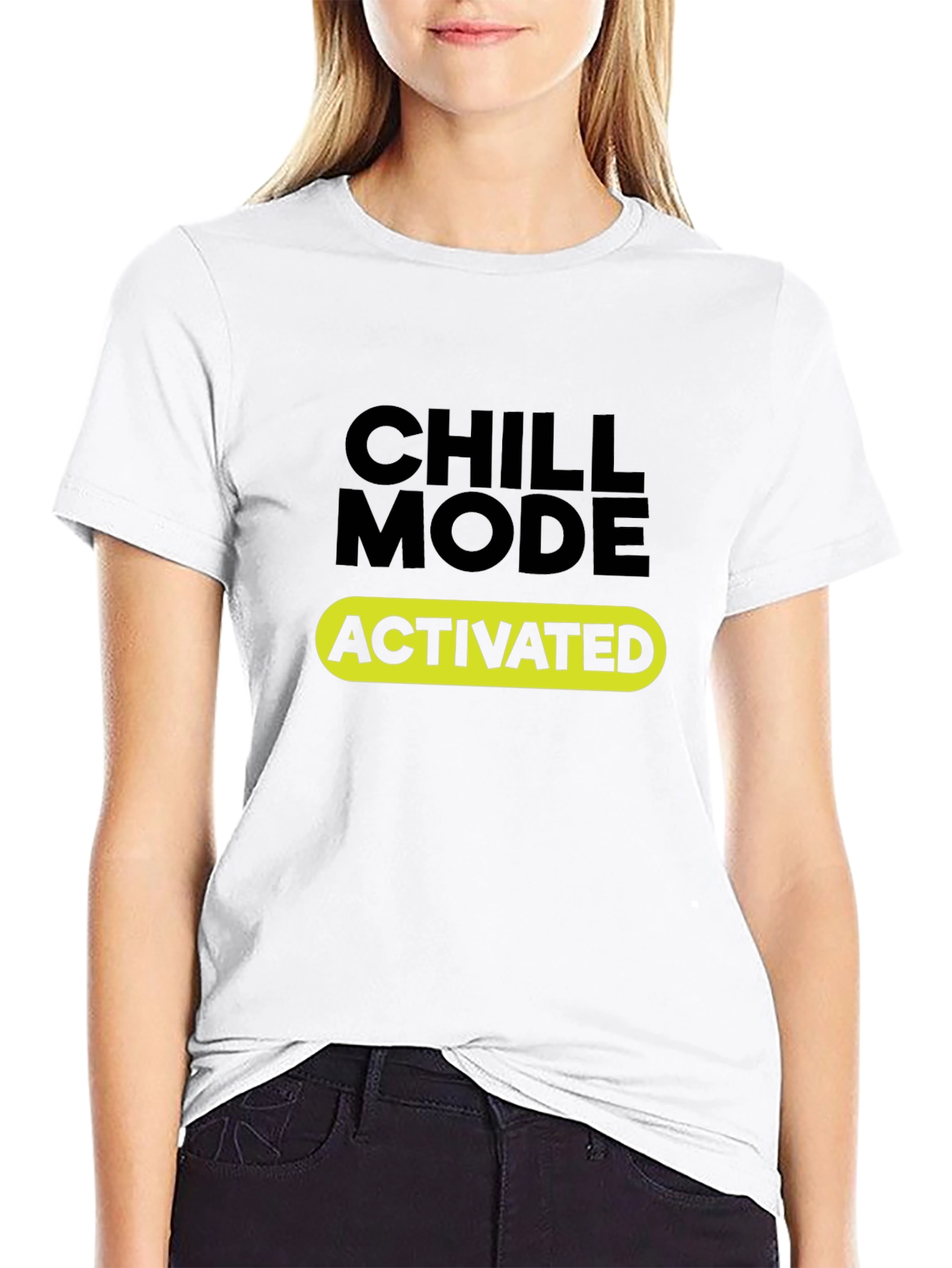 Chill Mode Activated Black T-Shirt