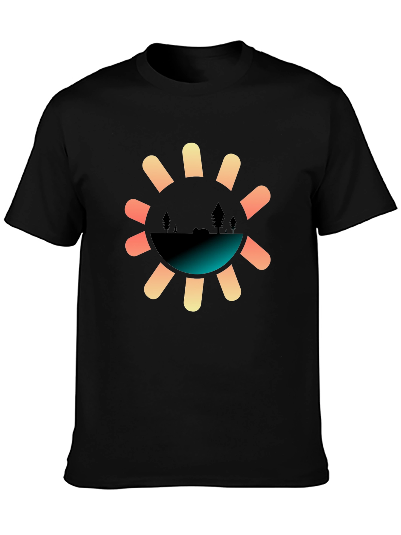 Nature Sun Graphic Tee - Stylish Comfort