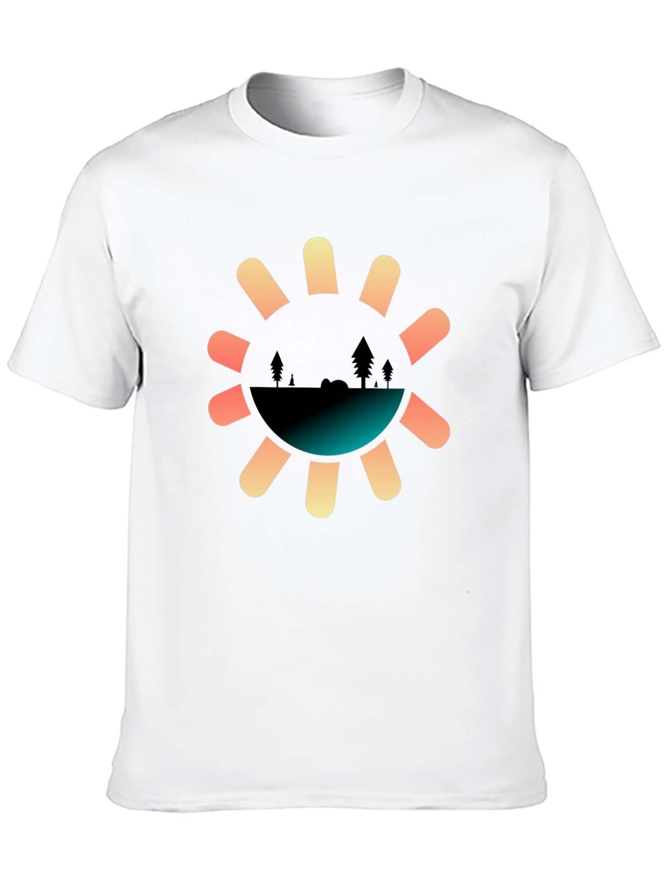 Nature Sun Graphic Tee - Stylish Comfort