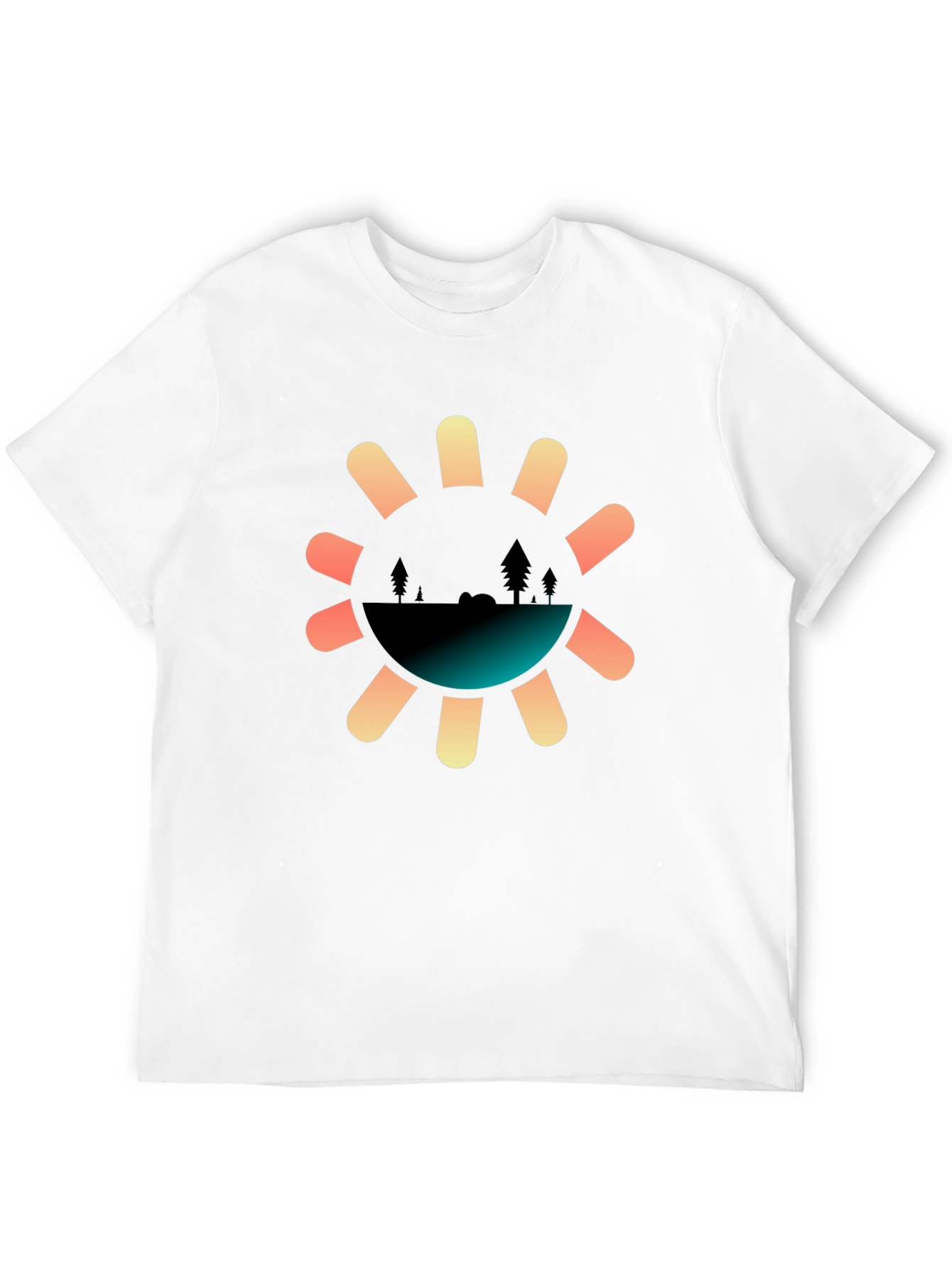 Nature Sun Graphic Tee - Stylish Comfort