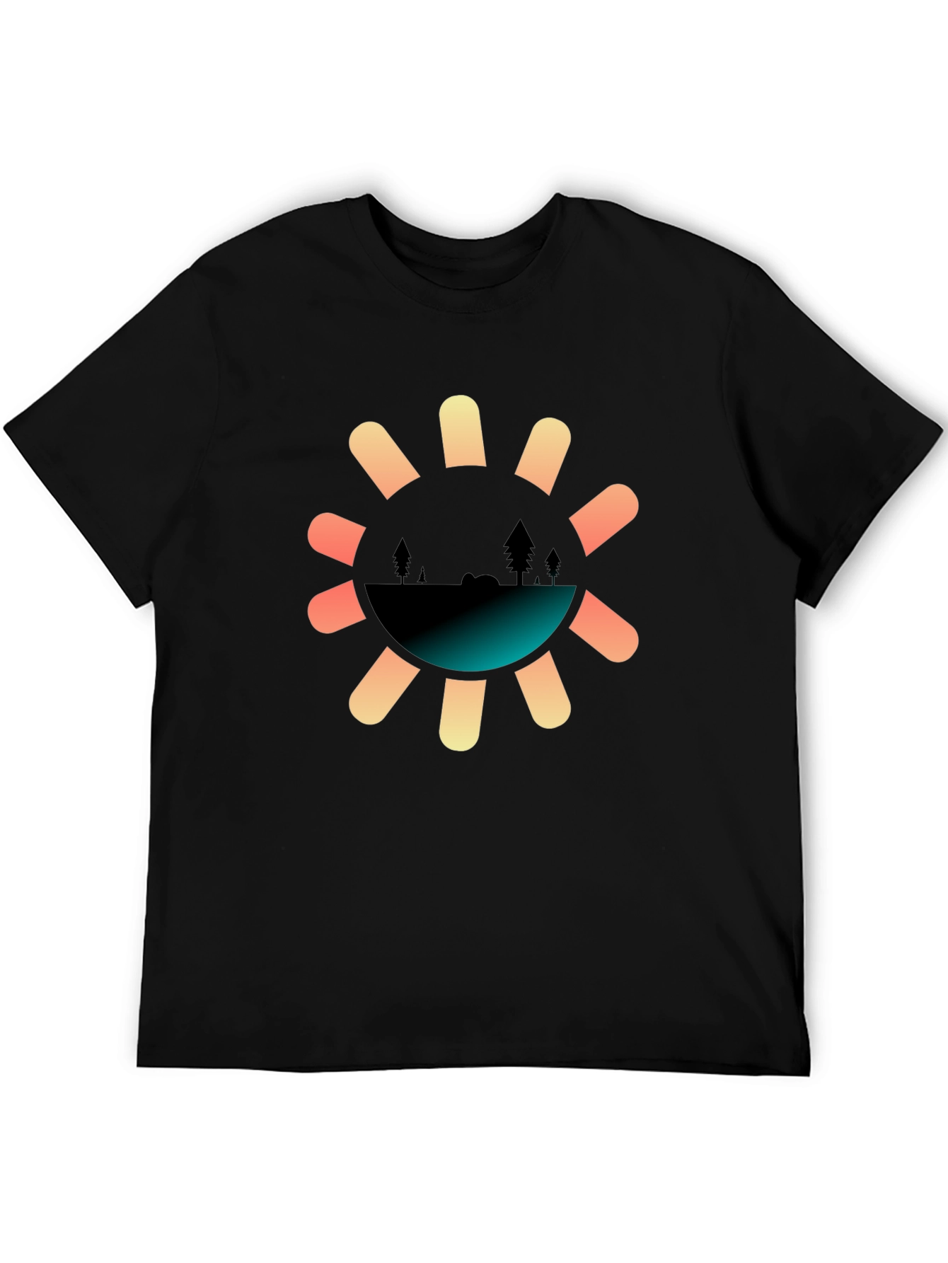 Nature Sun Graphic Tee - Stylish Comfort