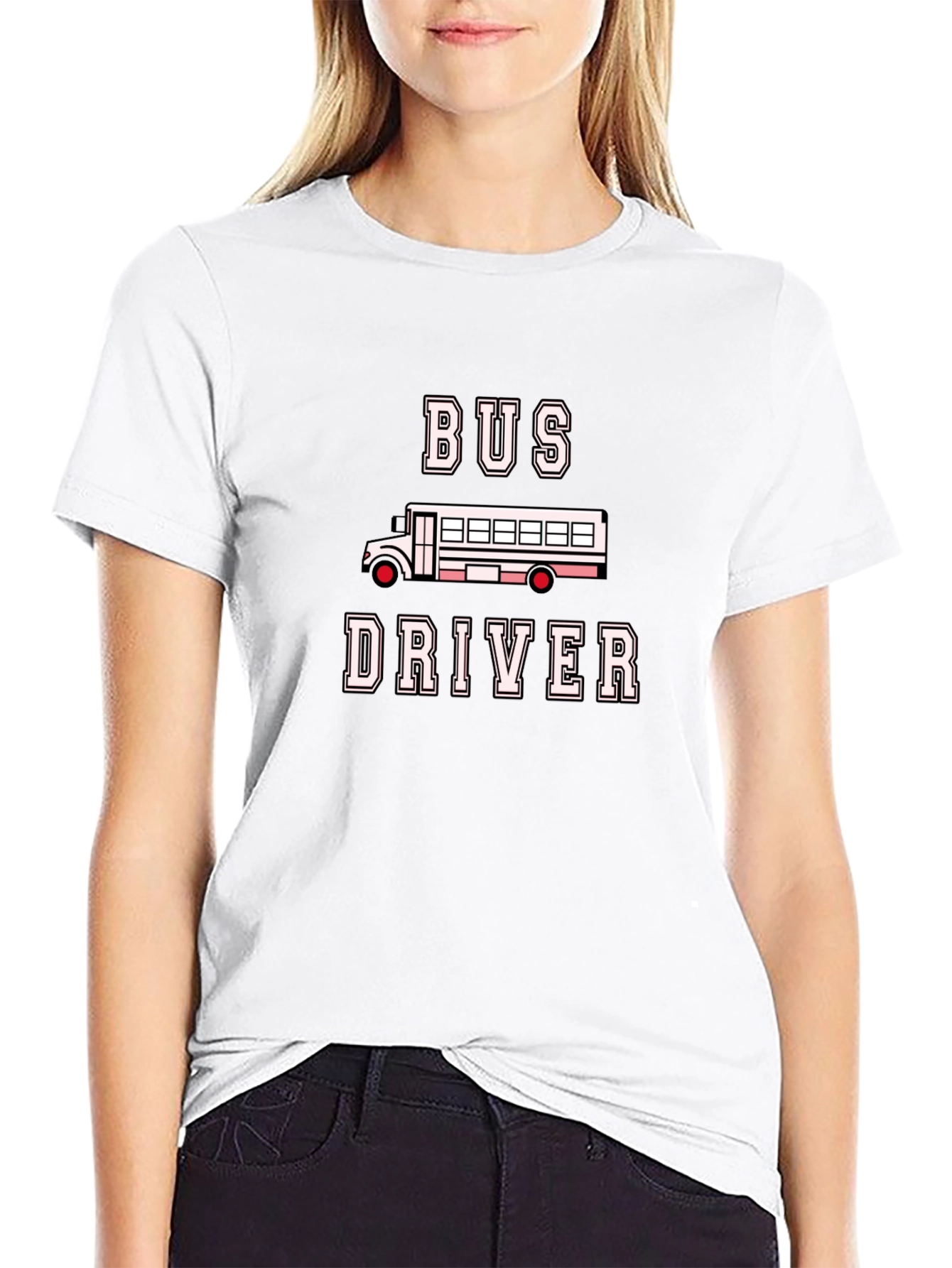 Bus Driver T-Shirt - Black Crew Neck